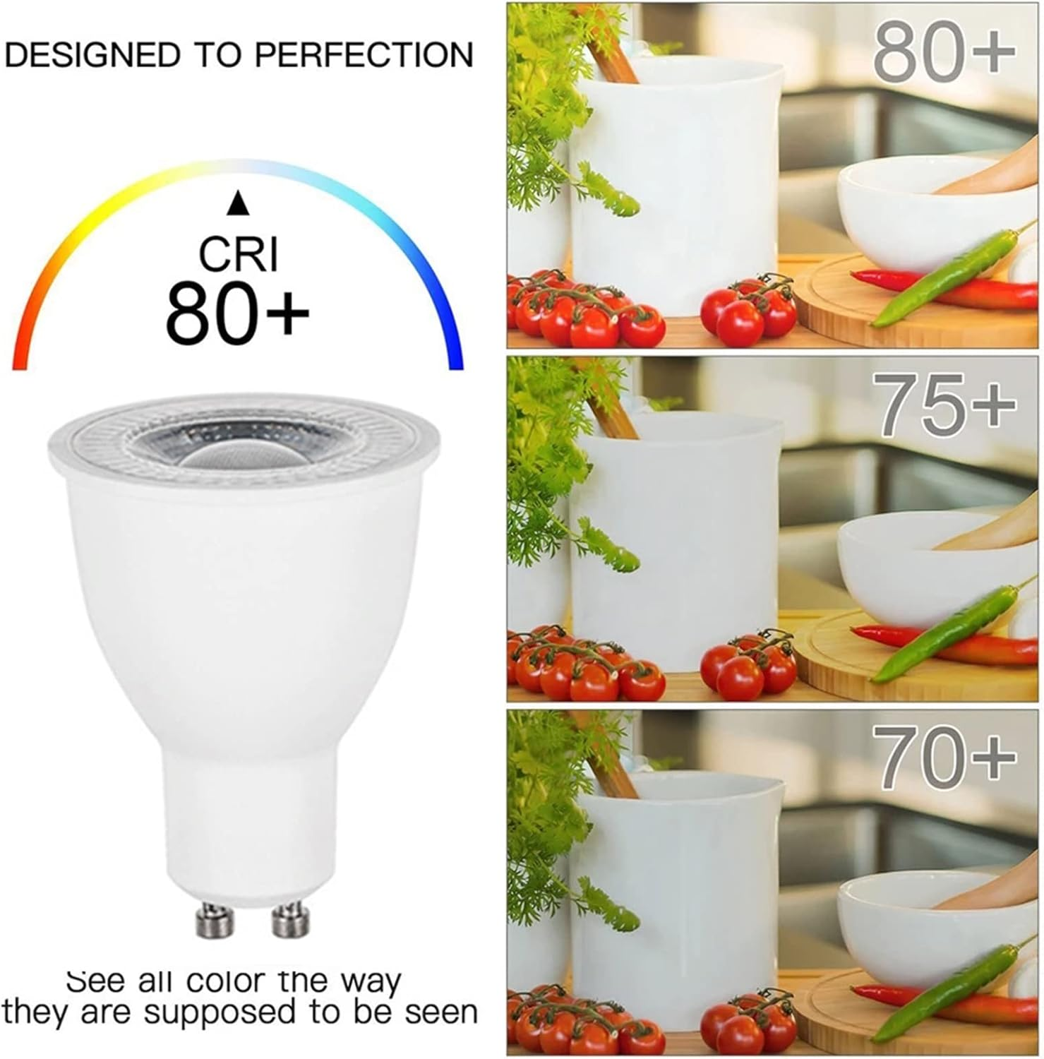 Super Bright 9W 12W GU10 LED Bulb 110V 220V LED Spotlight Warm/Natural/Cool White GU10 LED Spotlight No Strobe Living Room Bedroom Lights (5Pcs),Natural White,9W image number 2