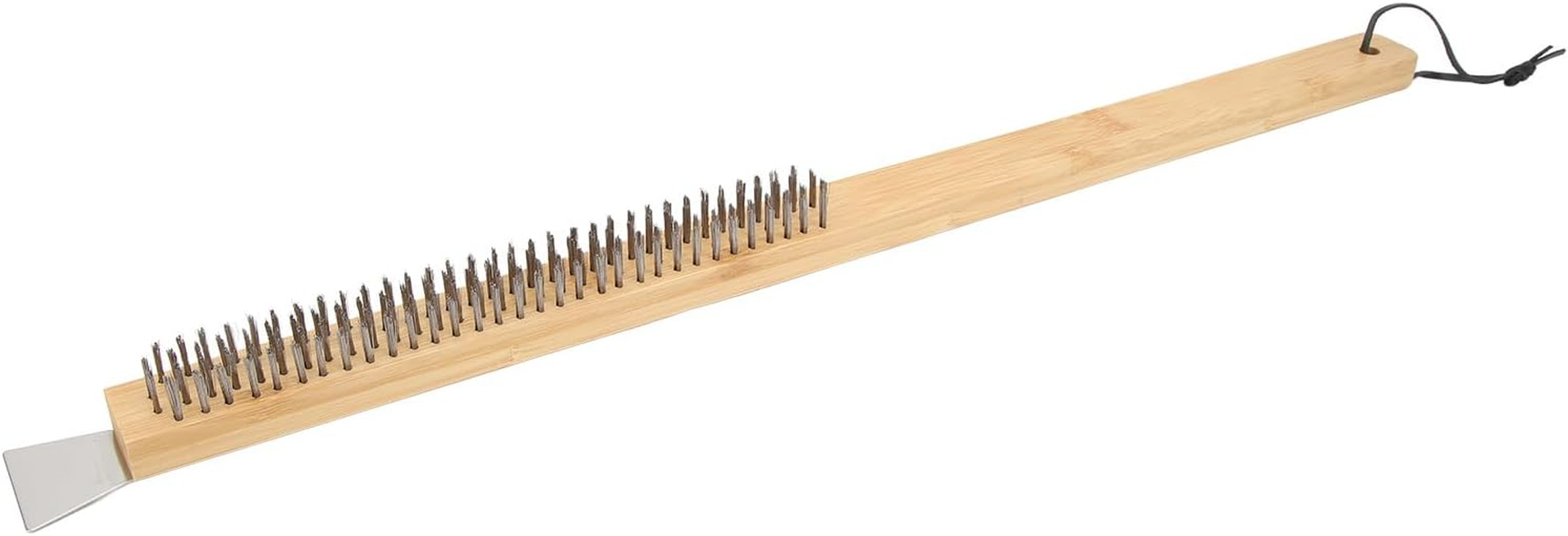 Pizza Oven Brush with Scraper Szczotka Do Pieca Do Pizzy with Scraper, Heat Resistant BBQ Grill Brush for Outdoor Ovens, Wire Grill Brush with Handle Brushes image number 5