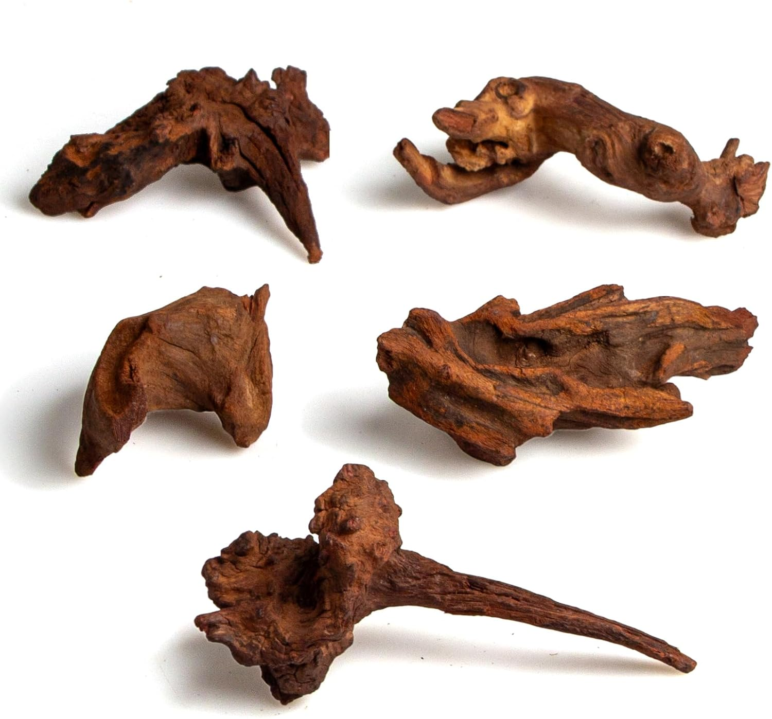 Emours Small Aquarium Driftwood, 2&ndash;6", Natural Twisted Branches, Low-Tannin, Great for Shrimp/Betta & Nano Aquascapes, Also for Reptile Terrariums (5) image number 2