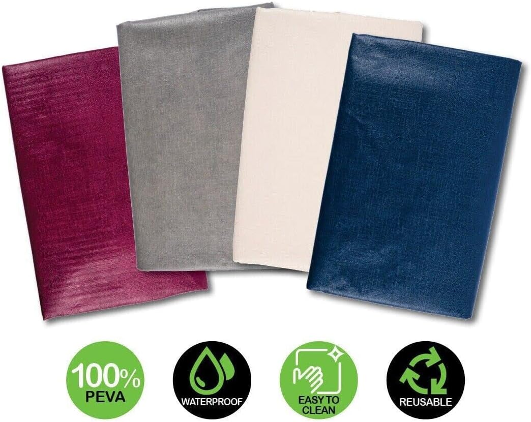 Table Cloth Home Master Flannel Waterproof Plain Colour 130 X 225Cm off White image number 4