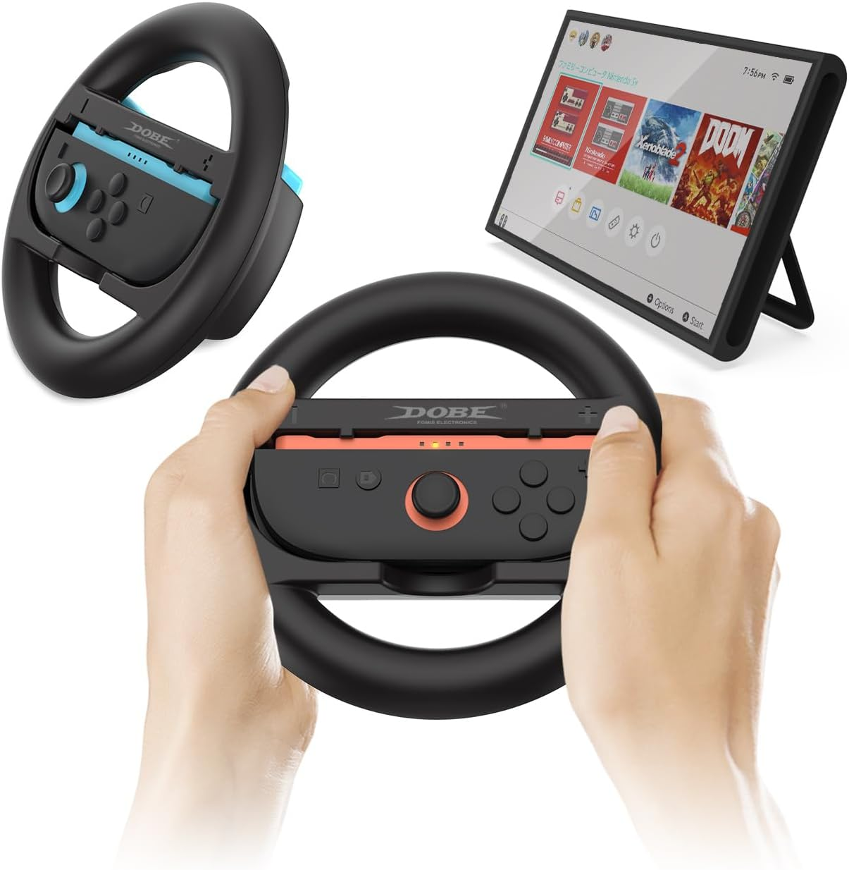 Racing Wheel Set for Nintendo Switch Controllers Joyc On, 2-Pack, (3196) image number 6