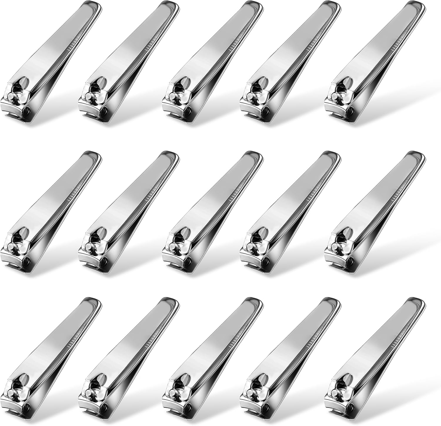 NATZERAT 10 Pack Straight Nail Clippers Bulk,Sharp Blade Toe Nail Clippers Fingernail & Toenail Nail Clipper in Bulk,Nail Supplies Manicure Tools for Women Man Adult Homeless Care