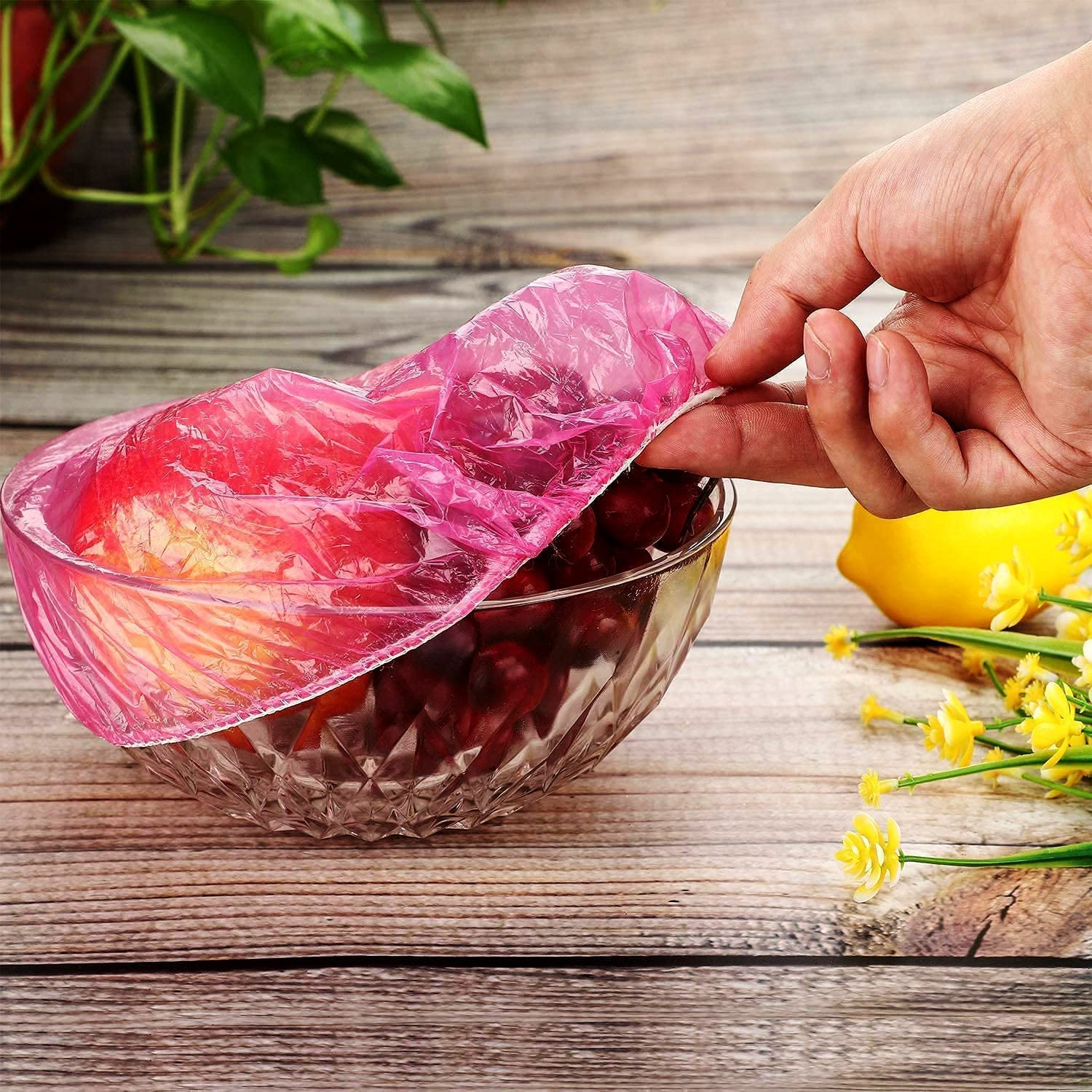 90 Pcs Reusable Colorful Elastic Food Covers, 5.9"/8.27"/10.63" Food Storage Covers Plastic Bowl Covers for Home, School, Office, Party, Festival, Picnic