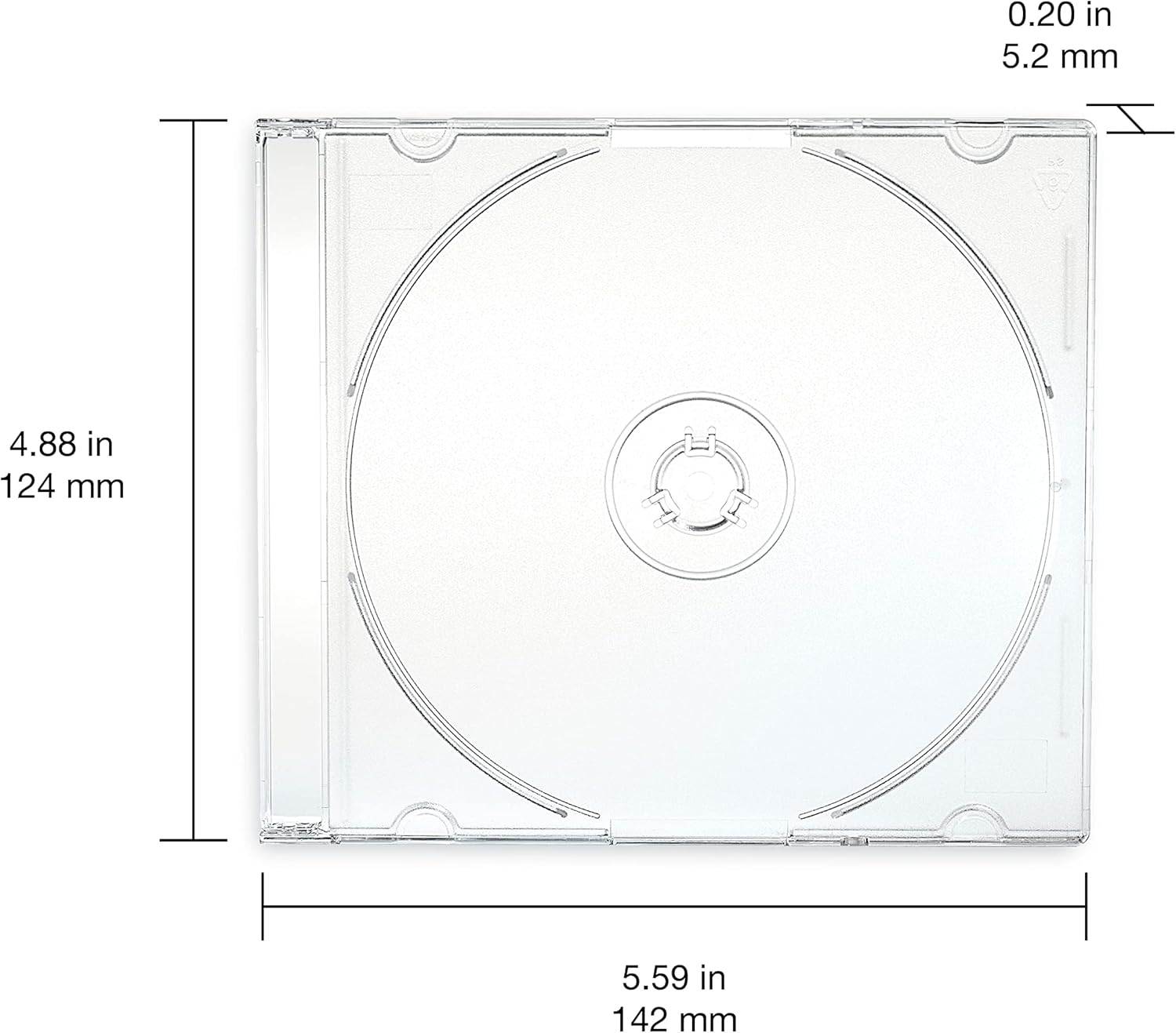 Verbatim CD DVD Blu-Ray Clear Slim Jewel Cases, 5.2 Mm &ndash; 25 Pack image number 6