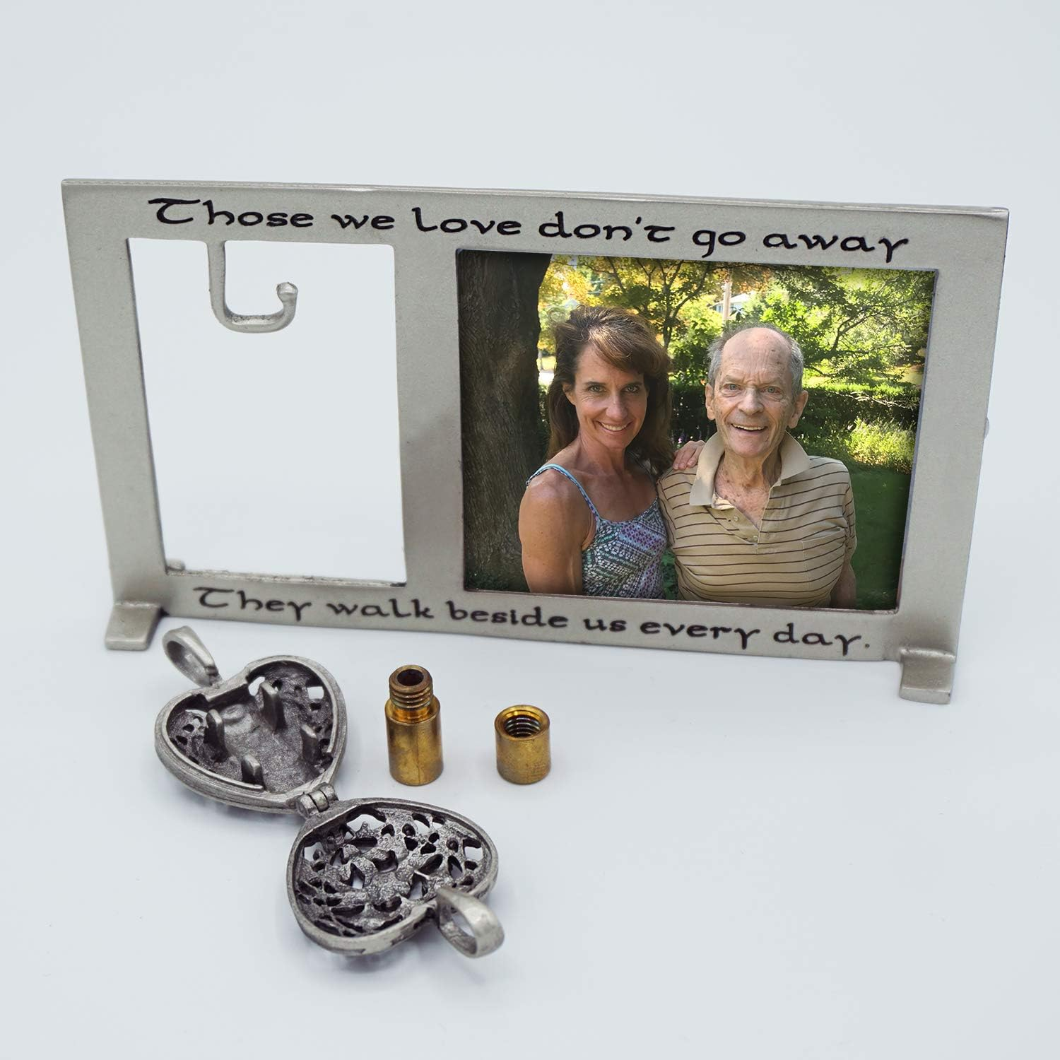 Those We Love Memorial Photo Frame with Vial for Ashes or a Keepsake, Funeral or Sympathy Loss of Loved One, for 2.5-Inch by 2.25-Inch Photo, by Abbey & CA Gift