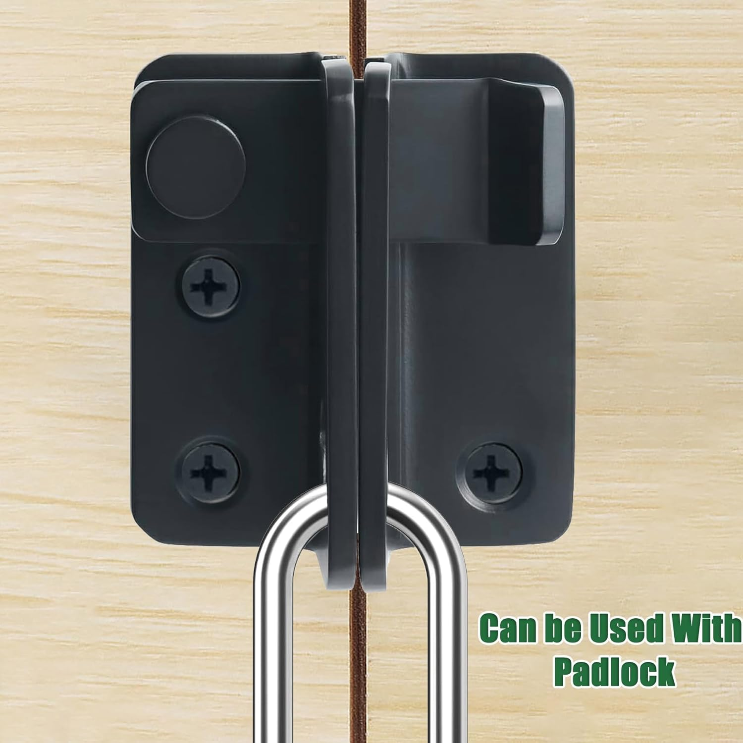 Flip Latch Gate Latches Slide Bolt Latch Safety Door Lock Catch for Barn Cabinet Garden Bathroom Garage Window Sliding Door Shed Lock (Black - Left Open, L 62 * 56MM) image number 3