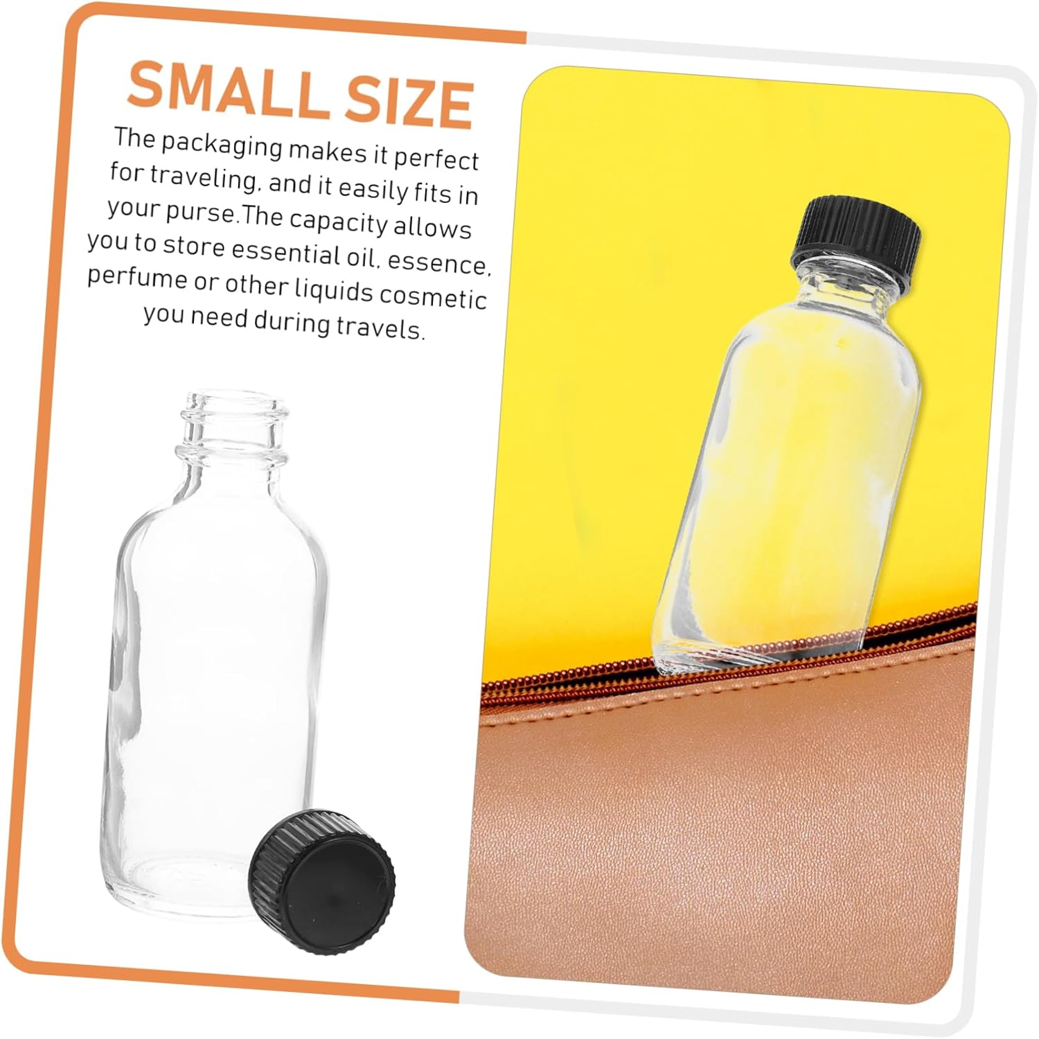 STOBAZA 15Pcs Essential Oil Vials Glass Bottles Perfume Bottle for Travel Multipurpose Small for Makeup image number 2