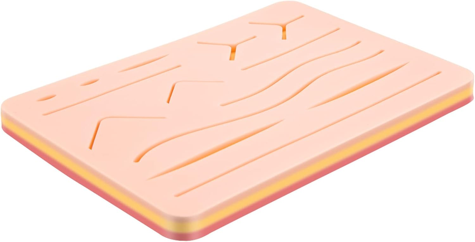 Upgraded 3-Layer Suture Pad with Wounds for Practicing Suturing - Not Easily Separate, Tear or Rip image number 2