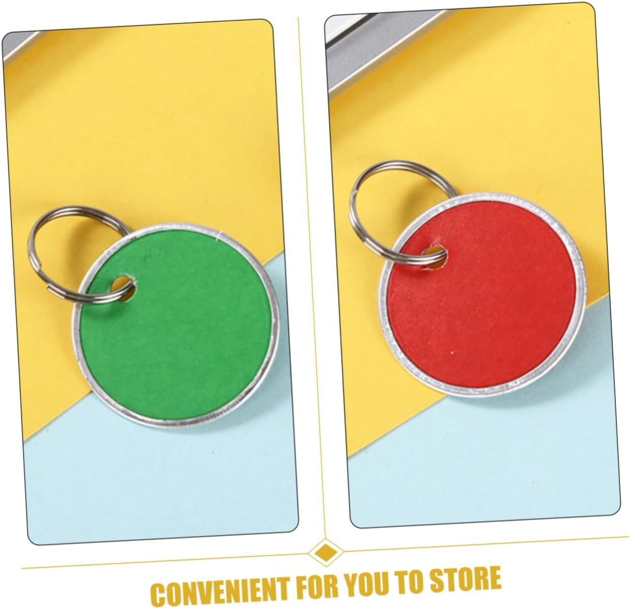 Operitacx 150Pcs round Playing Cards Luggage Tags Key Identifiers Multi-Function Key Labels for Suitcases image number 4