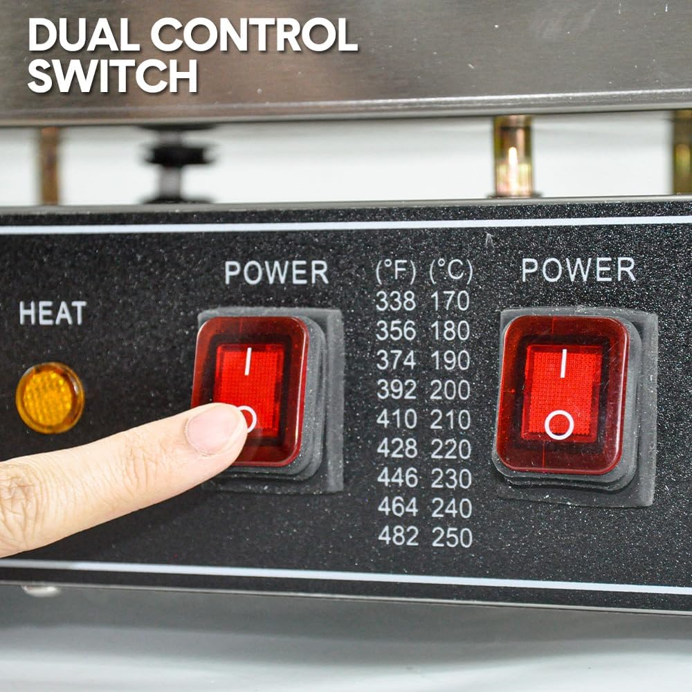 ALSTON Electric Pancake Maker Waffle Dutch Baker Machine Commercial Nonstick Pancake Maker for Making 50PCS, Teflon Poffertjes Dorayaki for Home Restaurants Cafes Bakery image number 1