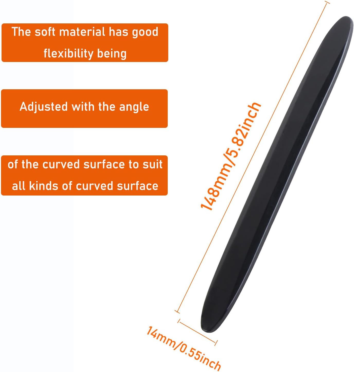 8Pieces Car Door Edge Guards, Anti-Collision Strips, anti Scratch Guard Strips for Doors, Handles, Mirror and Bumper Protection (Blackr)