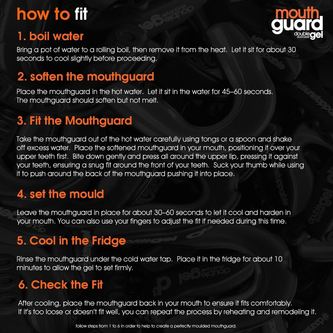 D3 Youth Mouth Guard 6 Pieces, Black image number 5