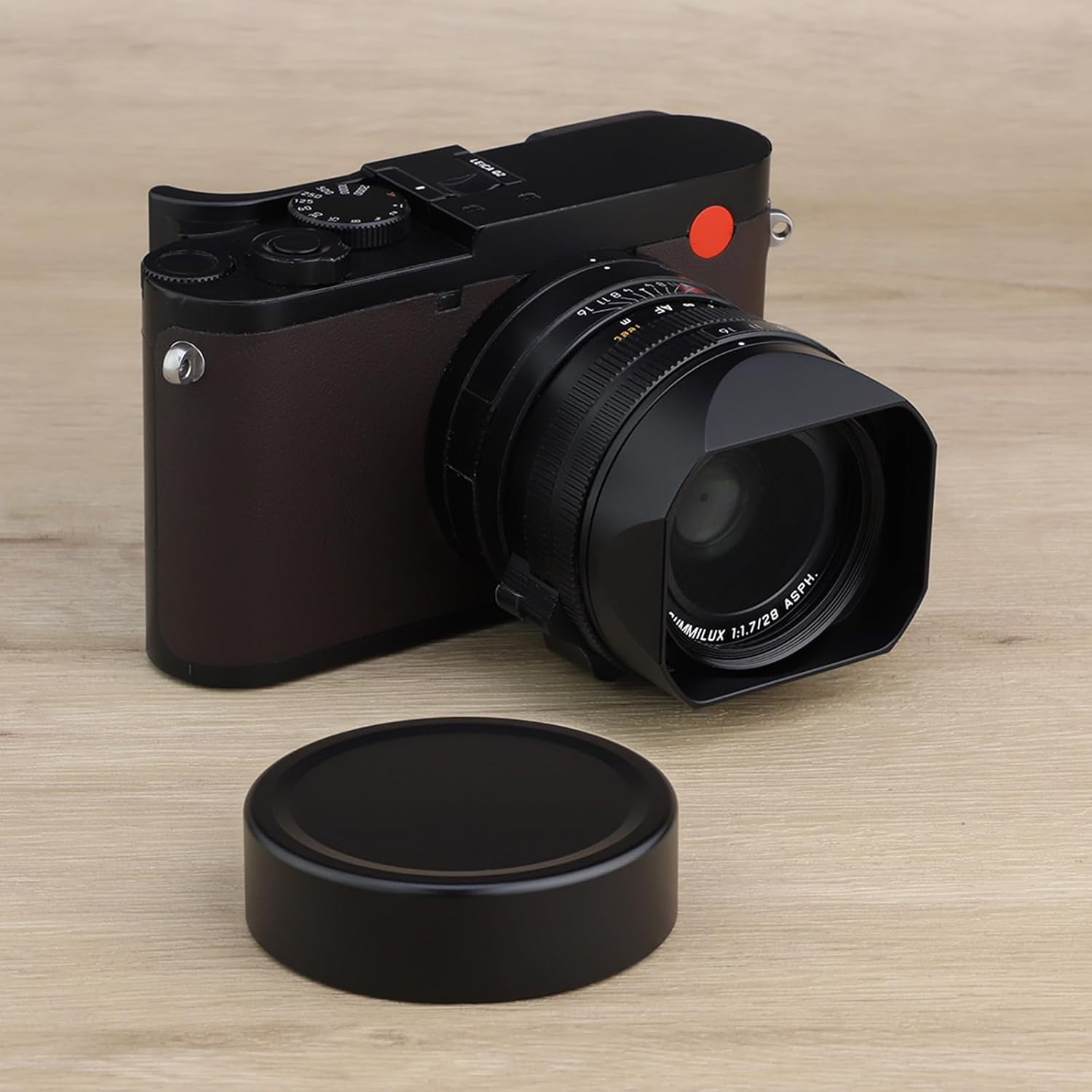 Haoge Metal Front Lens Cap for Leica Q3-43 Q3 Q2 Q Type-116 Type116 Digital Camera Accessories Lens Cover Black Cap-Lq3-B image number 5