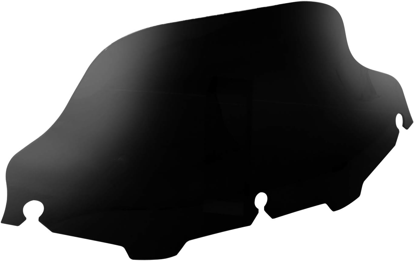 Black 8'' Wave Windshield Windscreen for 1996-2013 Harley Touring Electra Glide Street Glide 1996-2013 image number 2