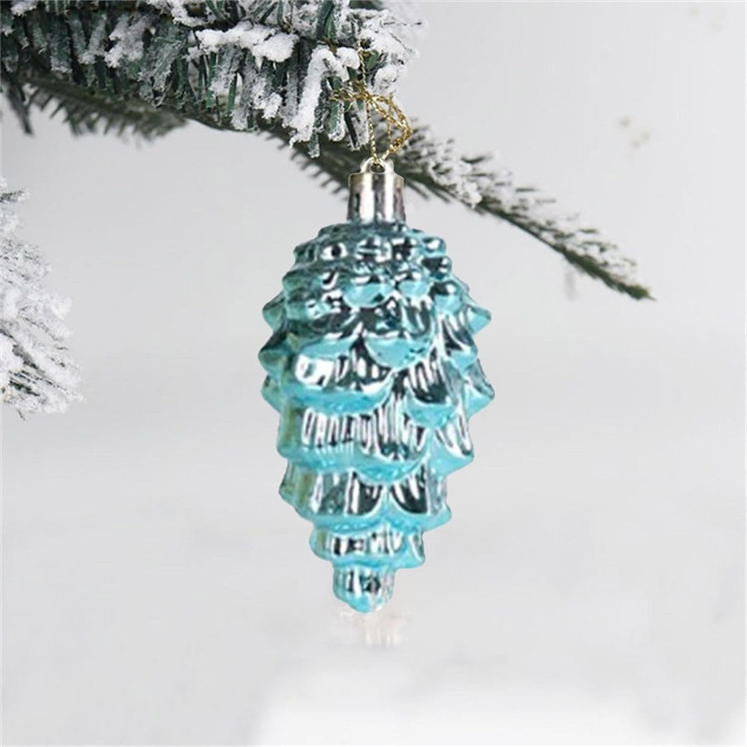Christmas Baubles Christmas Ball Ornaments 8Pcs Christmas Ball Christmas Decorations Christmas Tree Pinecone Ornaments Hanging for Christmas Tree Decor Christmas Balls Set Xmas Balls (Color : Blue) image number 3