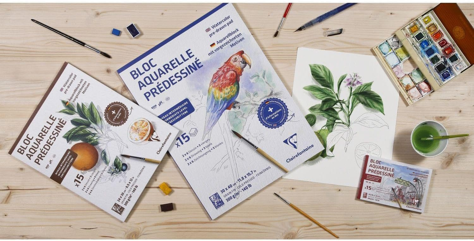 Clairefontaine Etival Watercolour Learning Pad, Cityscapes, 10 X 15 Cm image number 1