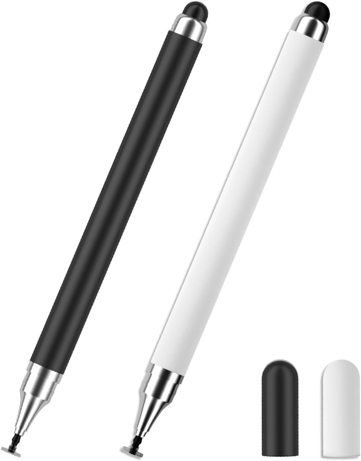 Ozessence 2 Pcs Stylus Pen, Two-In-One Magnetic Stylus Pen Suitable for Tablets Iphone Ipad Laptops All Universal Touch Screen Devices (White/Black) image number 4
