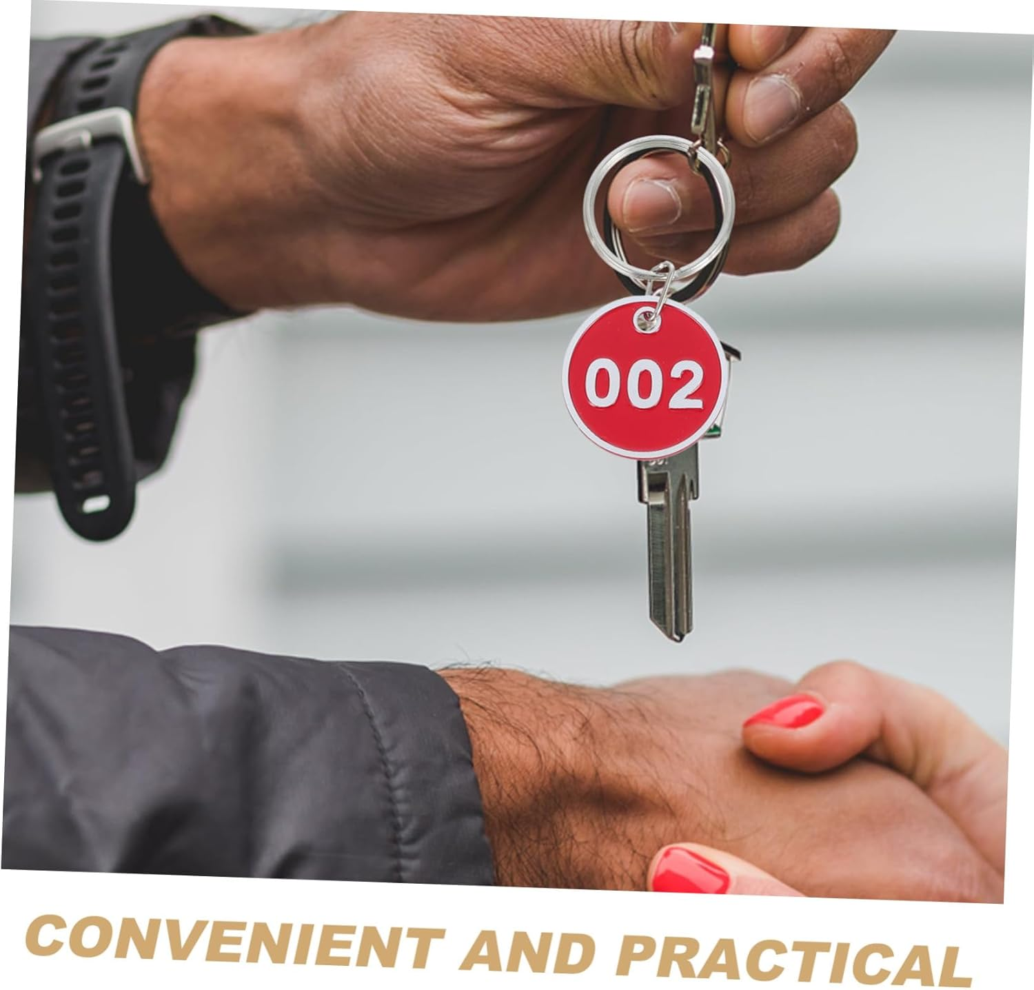 SEWACC 100Pcs Aluminum Alloy Numbered Tags Luggage Identification Tags Metal Label for Travel Suitcases Bags and Storage for Hotels and Cruise image number 2