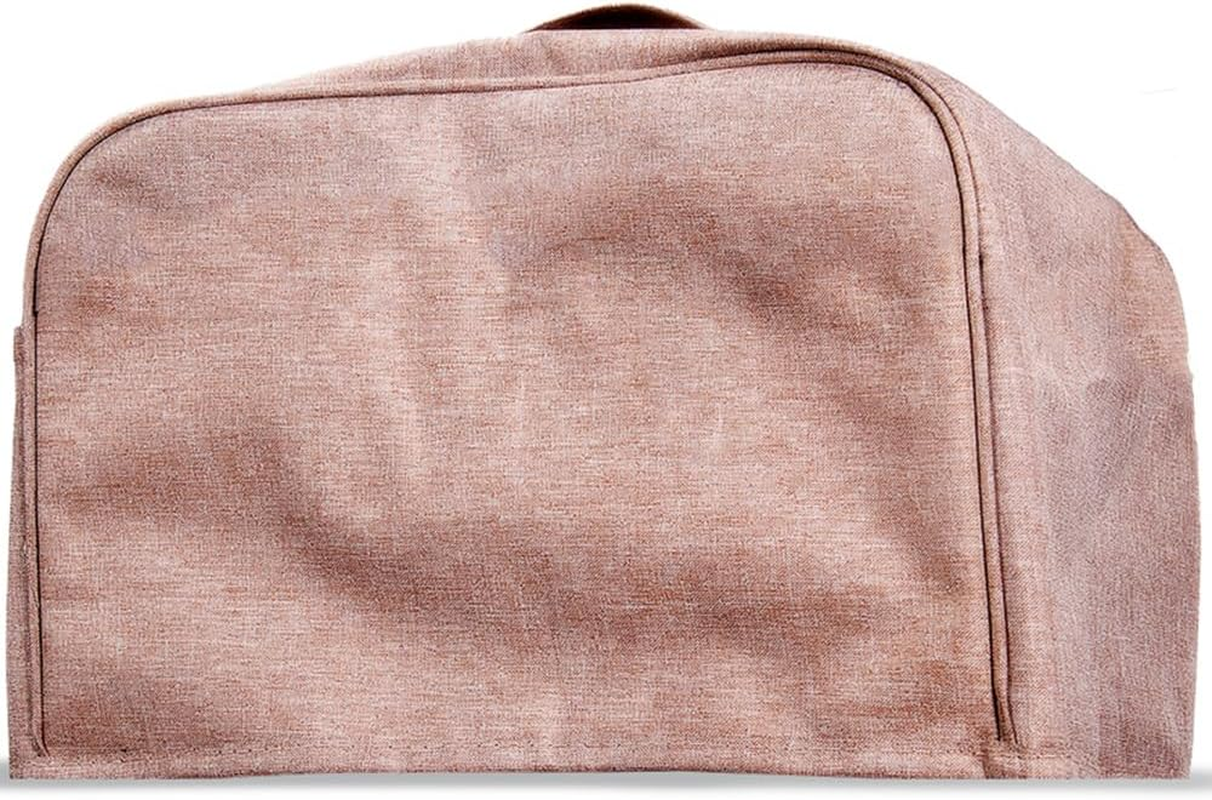 FLR Large 4 Slice Toaster Cover with Pockets, Can Hold Toaster Tongs and Knife, Dust-Proof & Oil Proof , Toaster Cover with Top Hand, Fit Most Large 4 Slice Toaster. (Rice Coffee, 16&rdquo; X 7.5&rdquo; X 8&rdquo;) - Coffee image number 3