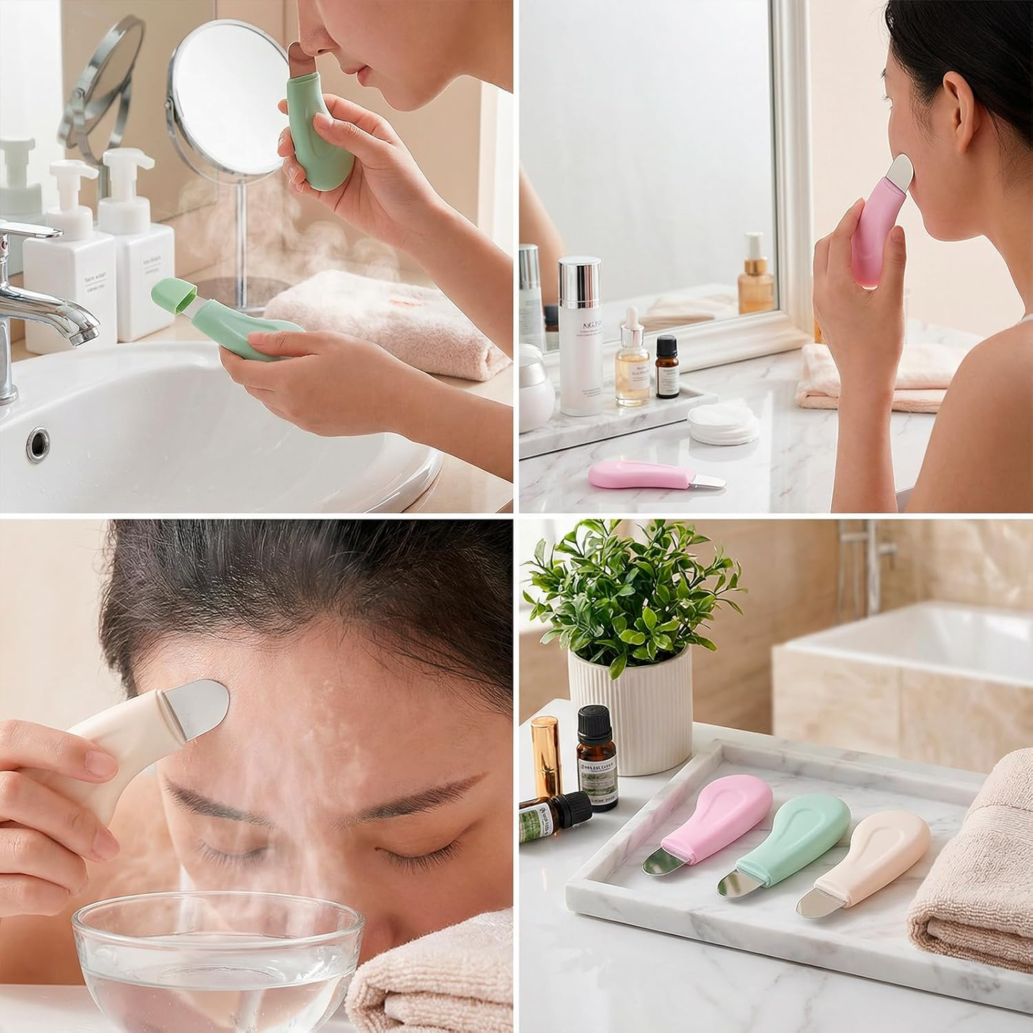 Yxvyxymyxxg 3 Pack Blackhead Remover Tool Silicone Face Scraper for Deep Cleansing Skin Scrubber Face Spatula Nose Blackhead Remover Pore Cleaner Skin Care Tools for Men and Women image number 5