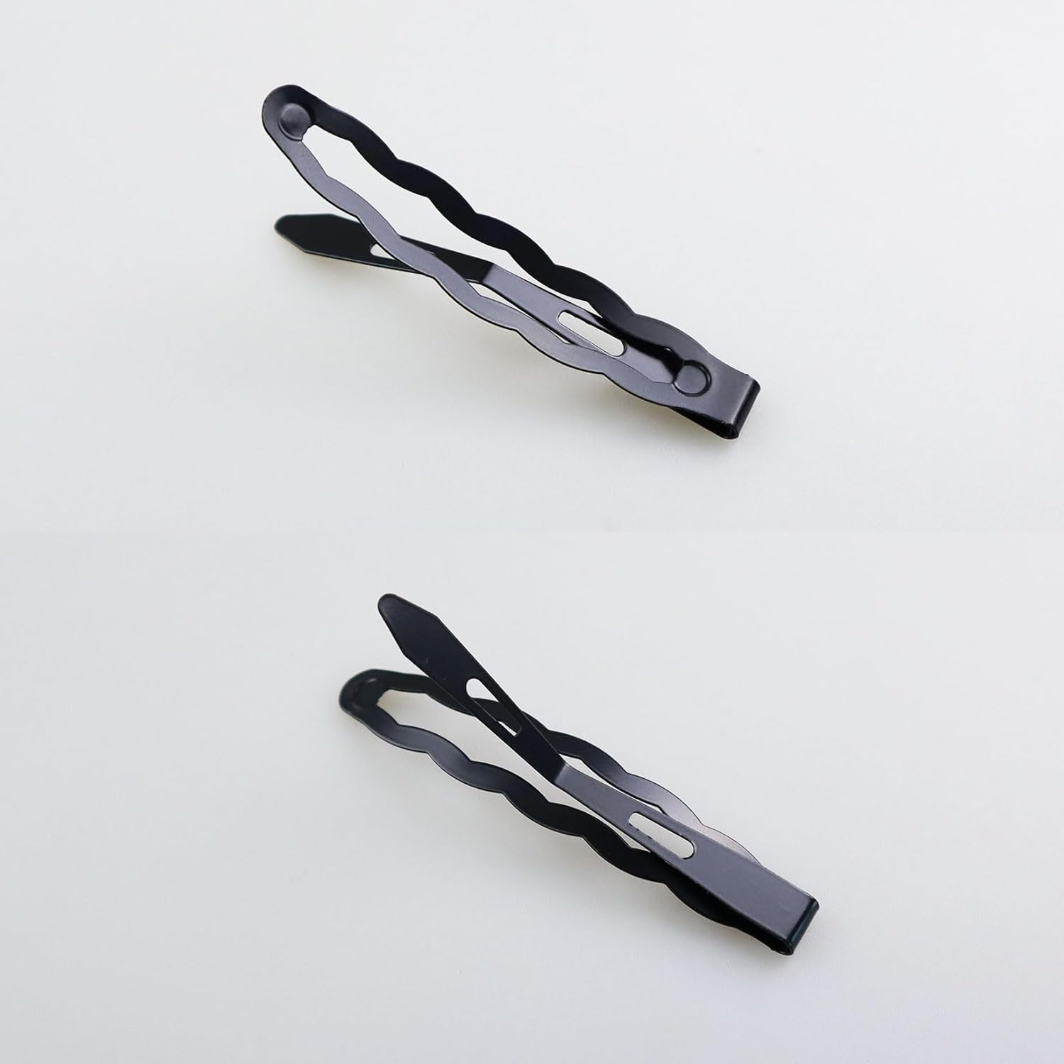 Hair Clips Girls Pack of 20 6.2 Cm Large Snap Hair Clips Hair Clips Metal Hair Clips Black Hair Clips Hair Accessories Hair Clip for Girls, Men and Women, Wave Shape image number 1