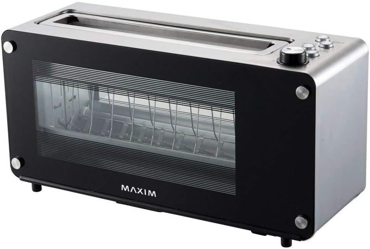 Maxim 1260W Electric 2 Slice Glass Toaster image number 2