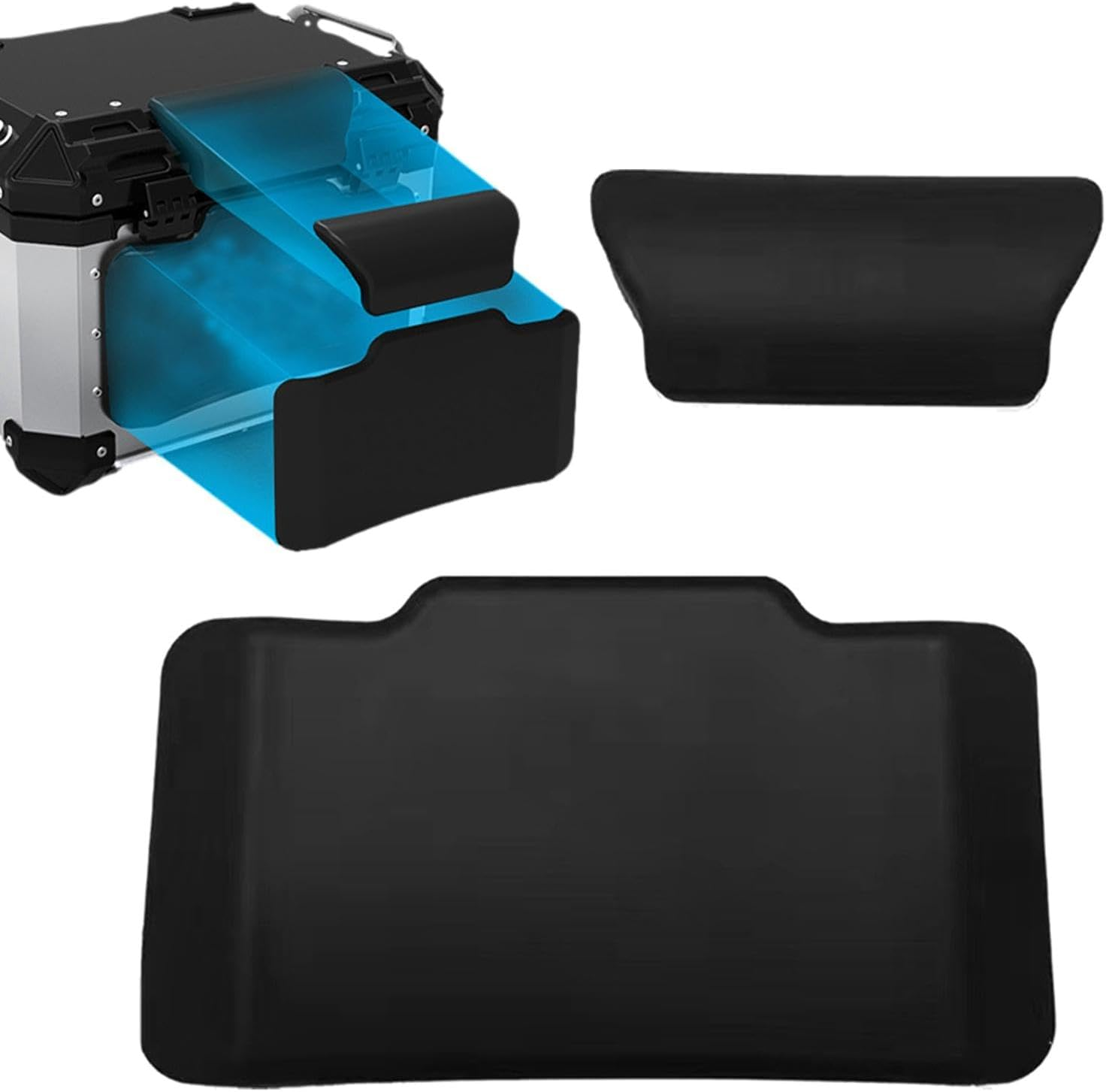 Motorcycle Luggage Back Rest - Motorcycle Back Pads, Passenger Backrest | Motorcycle Back Pads, Long Ride Comfort Motorcycle Passenger Cushion, Rear Trunk Sponge Pad for Bicycle