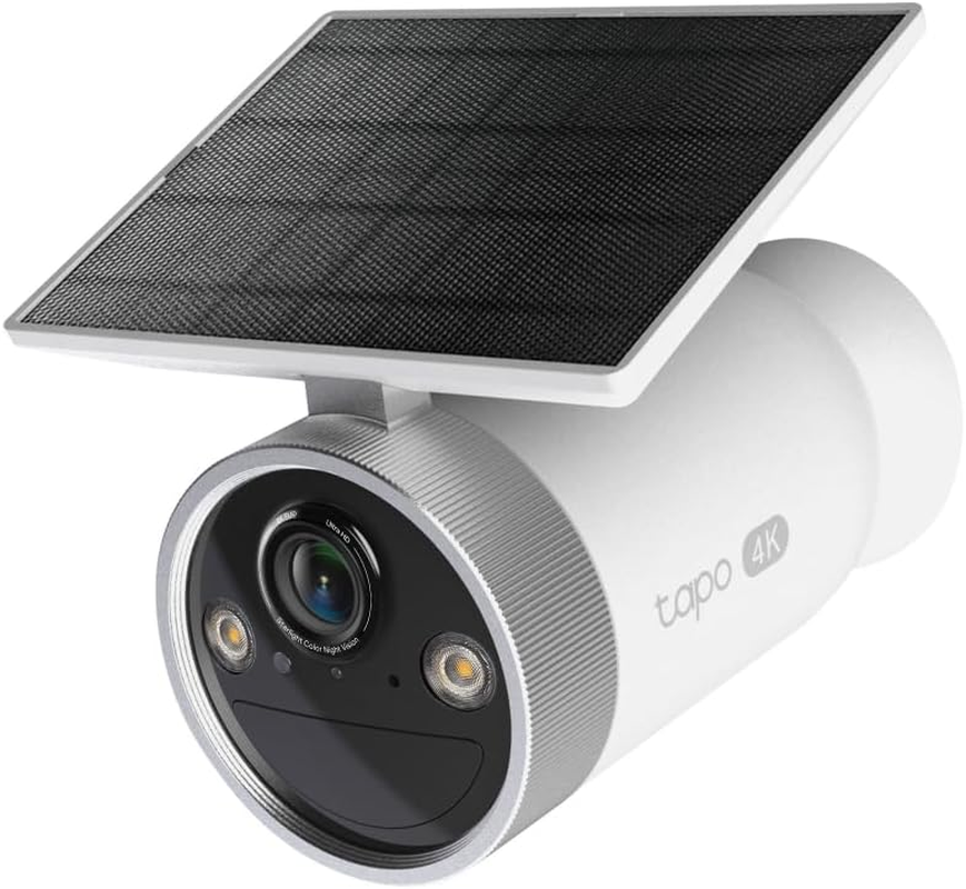 Tapo Tp-Link Smart Wire-Free Solar-Powered Camera & Solar Panel, Dual Band Connection, Full Color Night Vision, Starlight Sensor, 4K, IP65, Free AI Detection, Two-Way Audio, SD Card Slot (Tapo C465) image number 3