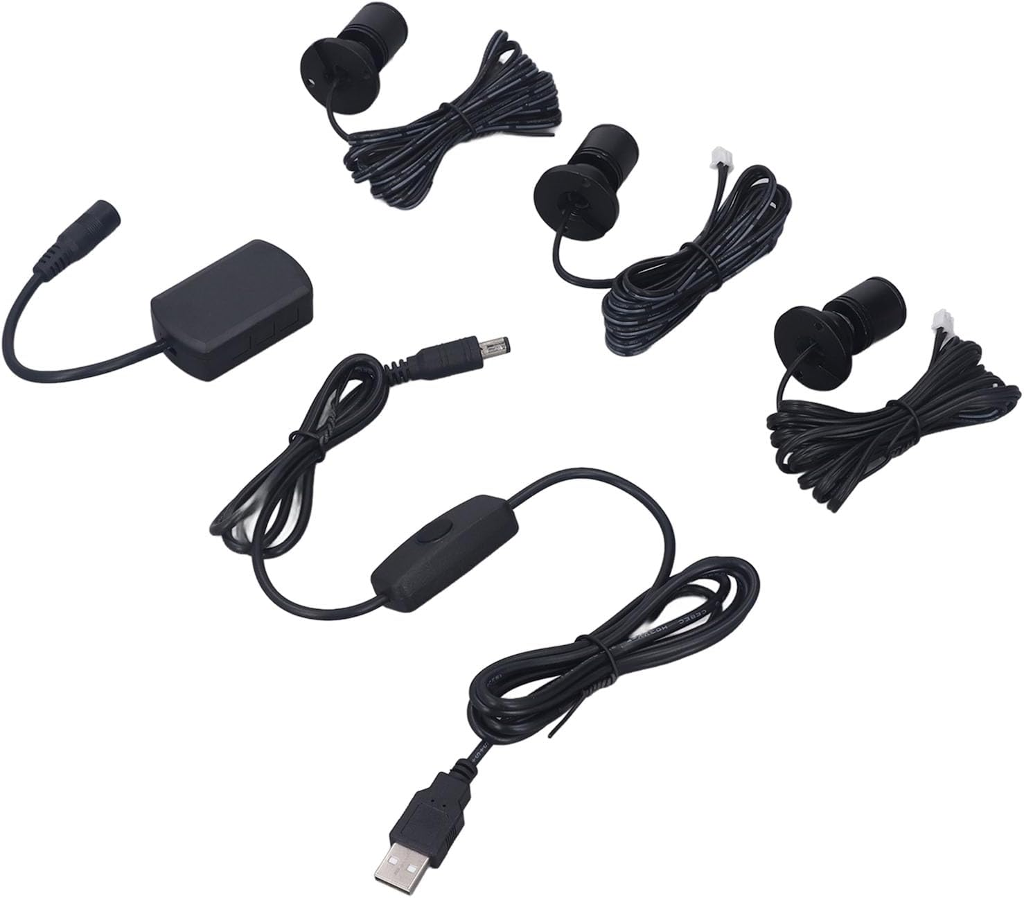 Mini LED Spot Lights, Adjustable Angle Long Cord 1 to 3 Mini Spotlight Fixture for Collection (Warm Light) image number 3