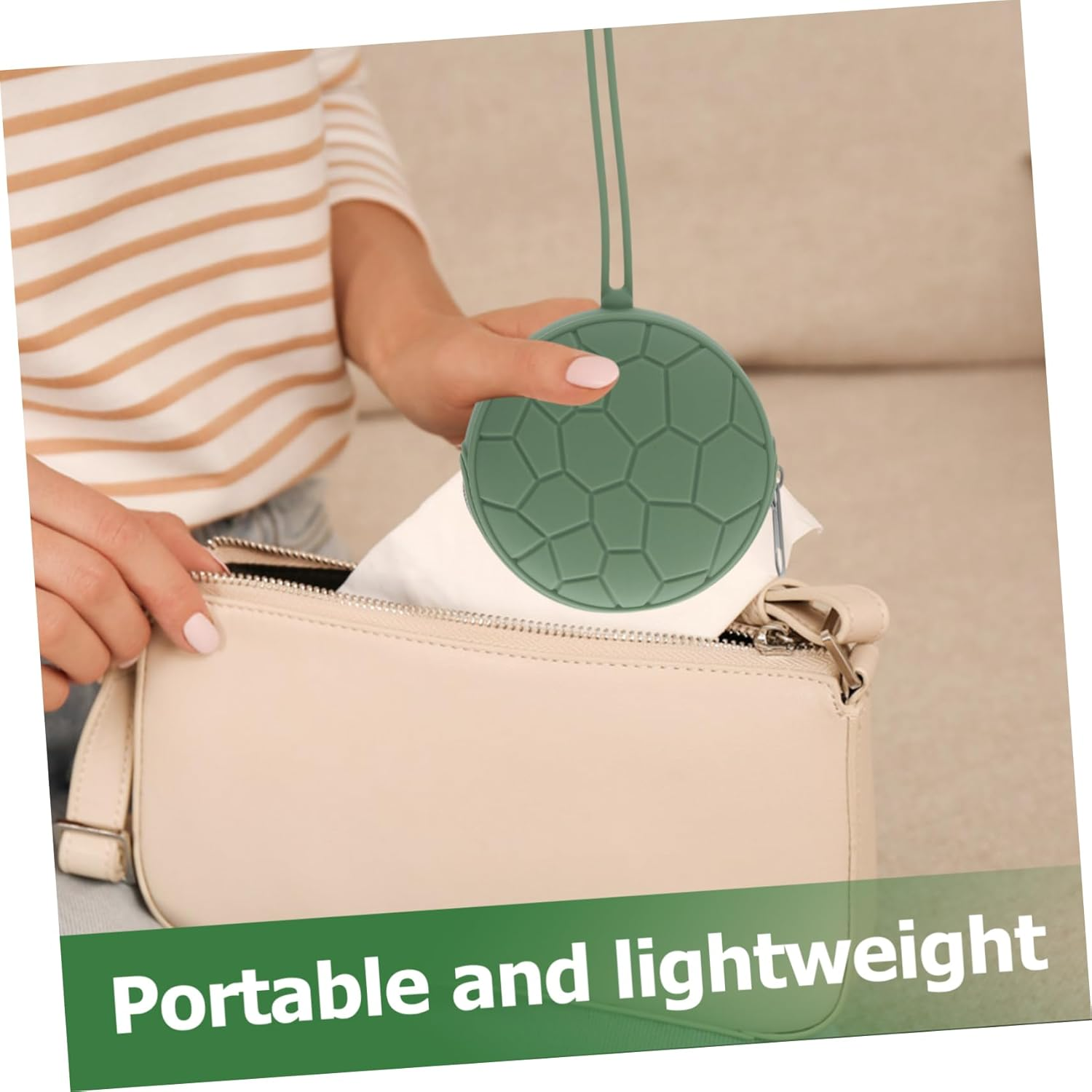 VERDANVERSE Storage Bag Portable Sanitary Case for Women Silicone Toiletries Bag Period Carrier Lightweight and Easy to Clean image number 2