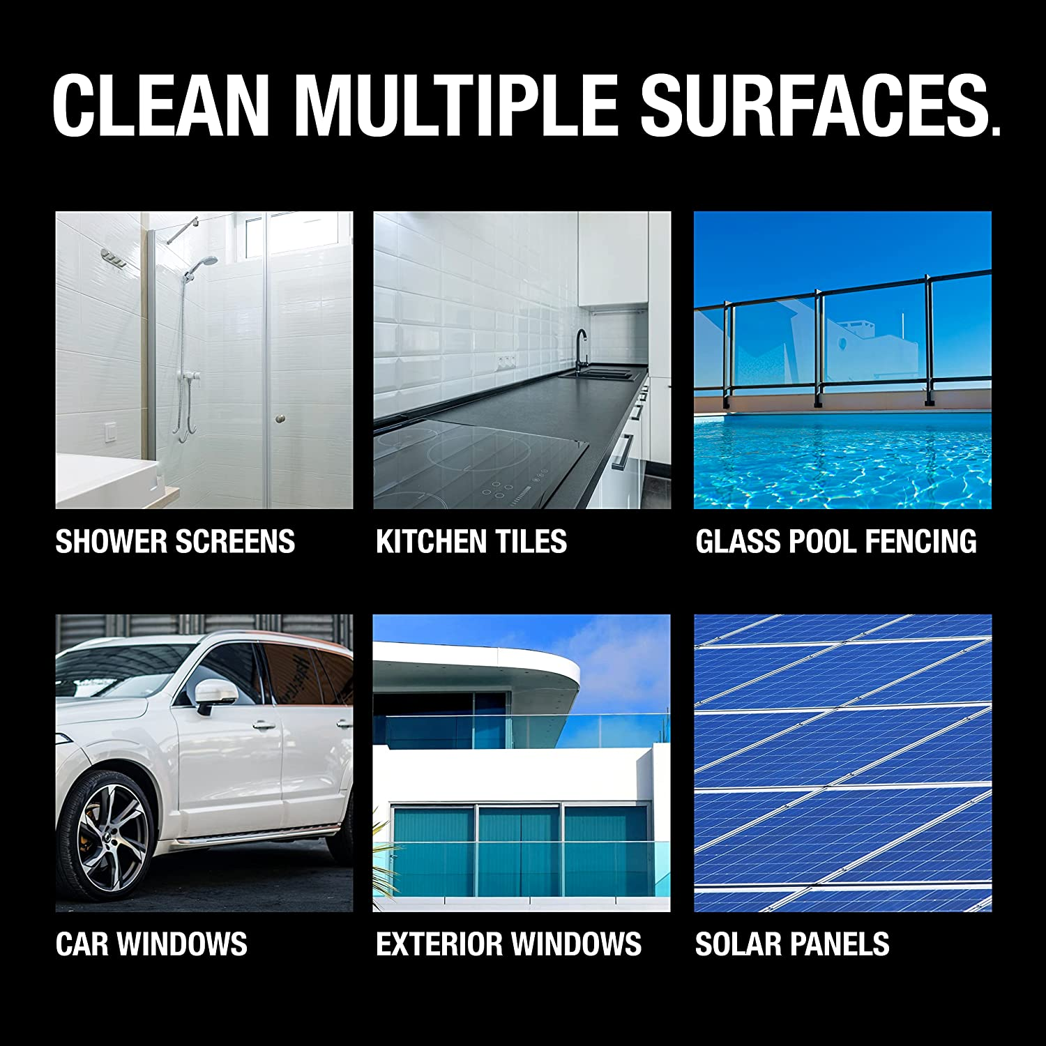 GLASSGUARD Glass Restoration Stain Remover to Clean Shower Doors | Glass Cleaner for Hard Water Stains, Water Spot, Soap Scum & Limescale | 550ML image number 3