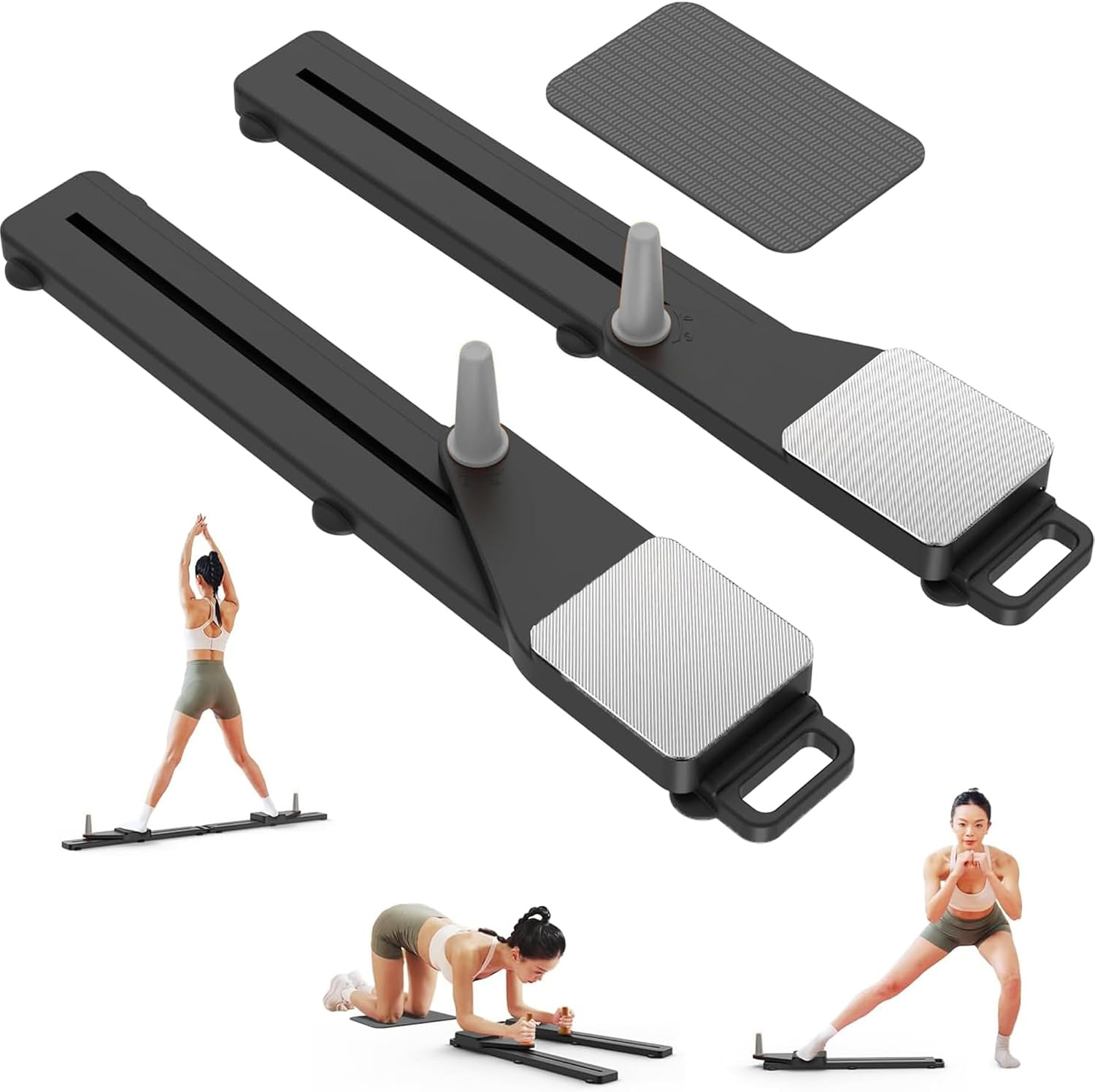 OKUYOSHI Pilates Reformer Board with Resistance Bands, Portable Pilates Machine, Full Body Workout for Home Fitness (Black) image number 1