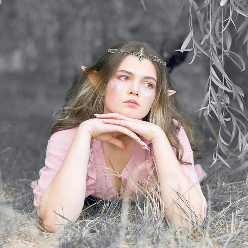 Rhinestone Crown Headband for Women Crystal Crown Headband Circlet Headwear for Headpiece for Birthday Party Halloween image number 4