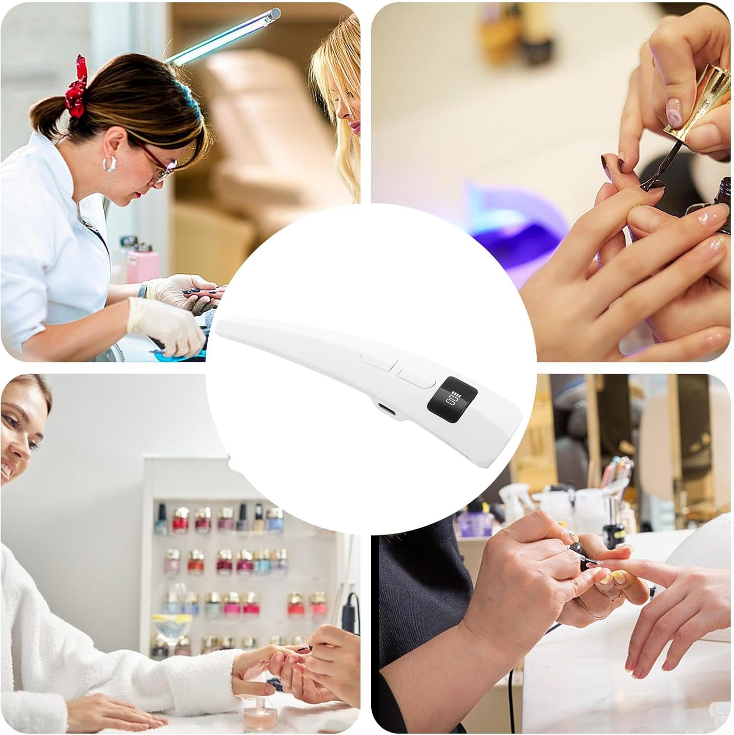 UV Light for Nails | Portable Handheld UV Lamp with LCD Display,Manicure Tools Pedicure Dryers for Repair Beauty Travel Pedicure Manicure Home Beginner Professional - Pink image number 4