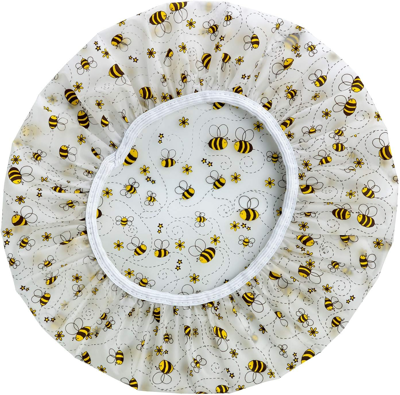 Bodylife Shower Caps 3 Pack Reusable Waterproof Bath Caps Elasticated Single Layer PEVA Shower Caps 27Cm image number 4