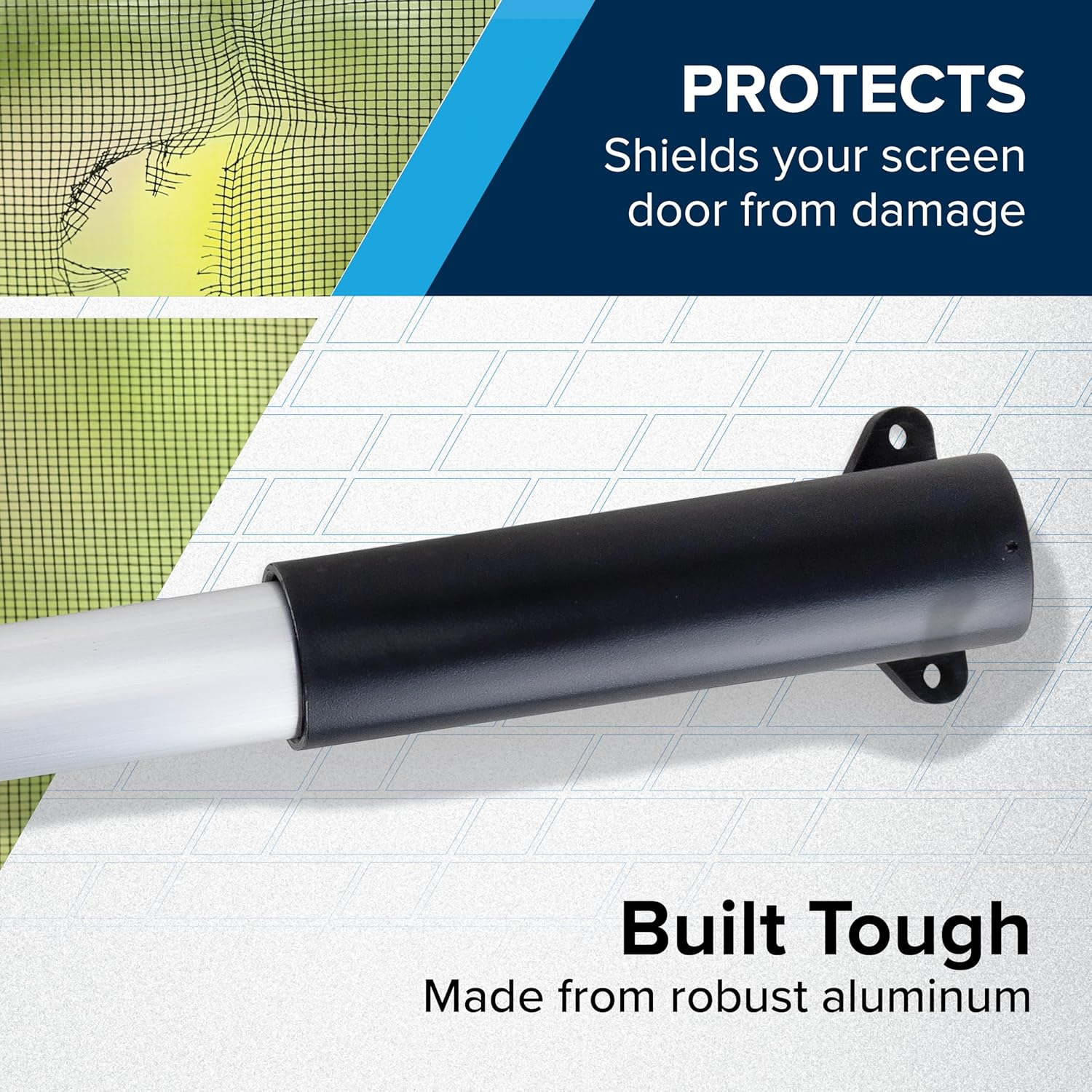 Camco Camper/Rv Screen Door Cross Bar | Protects the Screen Door & Allows for Easier Exit from Travel Trailer | Adjusts from 21-5/8-Inches to 28-5/8-Inches (42183), Black - White image number 5