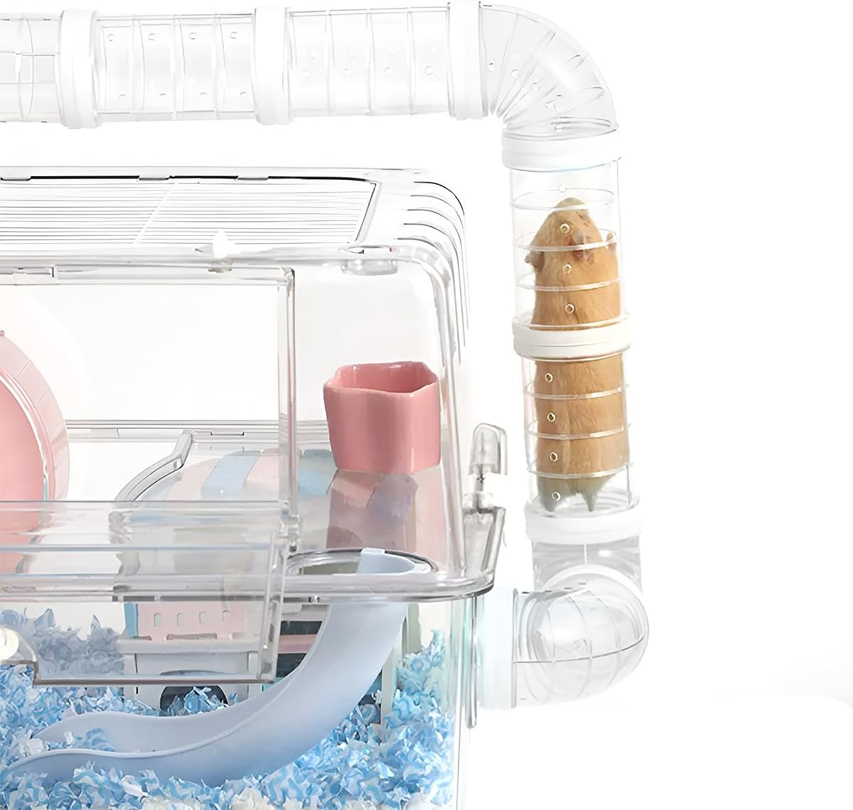 AIMALL 8X Tunnel Set for Hamsters, Squirrels, and Guinea Pigs - Small Animal Tube Toy, 2.17 Inches Diameter