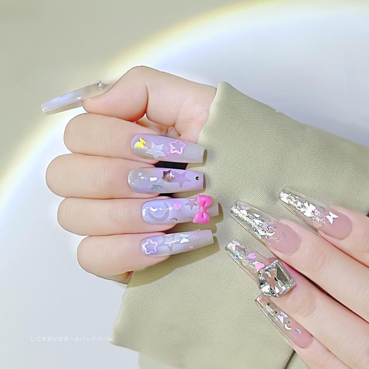 Nail Glitter 3D Laser Sequins Mixed Holographic Chunky Glitter Paillette Festival Rave Cosmetic Crafts Resin Accessories Tips Decor (Stars/ 6 Colors) image number 1