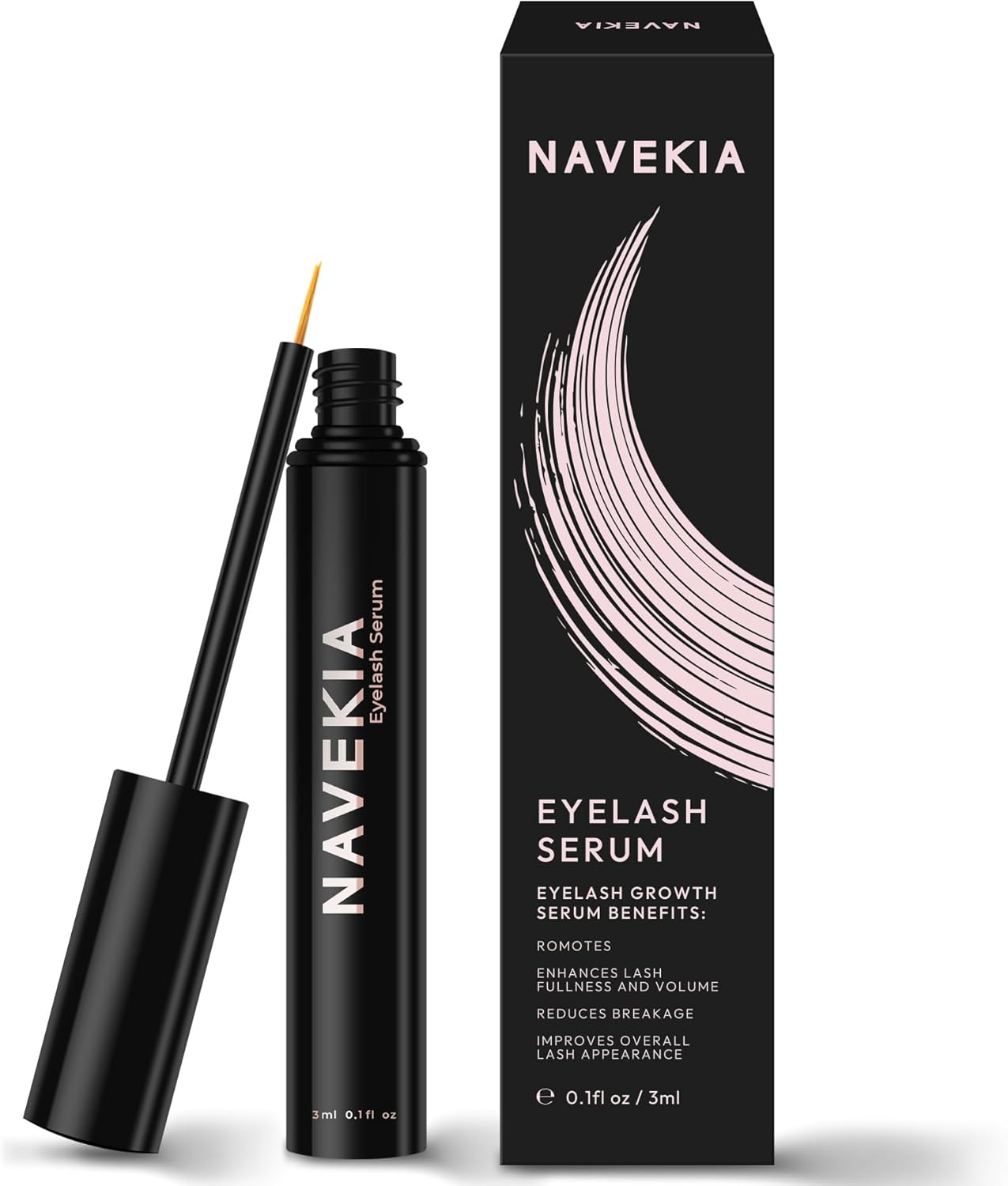 Navekia Lash Serum 2025 Pro - 2 Key Peptides + New Bio-Enzyme Tech | Science-Proven: Boost Lash Length & Density | Gentle for Sensitive Eyes, Vegan, Cruelty-Free image number 5