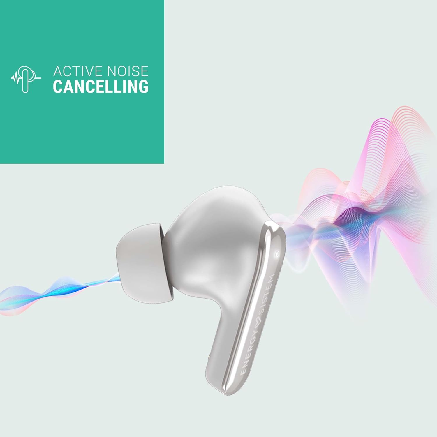 Energy Sistem Serenity ANC Ultra - Bluetooth Headphones with Hybrid Noise Cancelling ANC up to -35 Db, 25 Hours Battery Life, Qi Wireless Charging, IPX4 Waterproof and Recycled image number 1