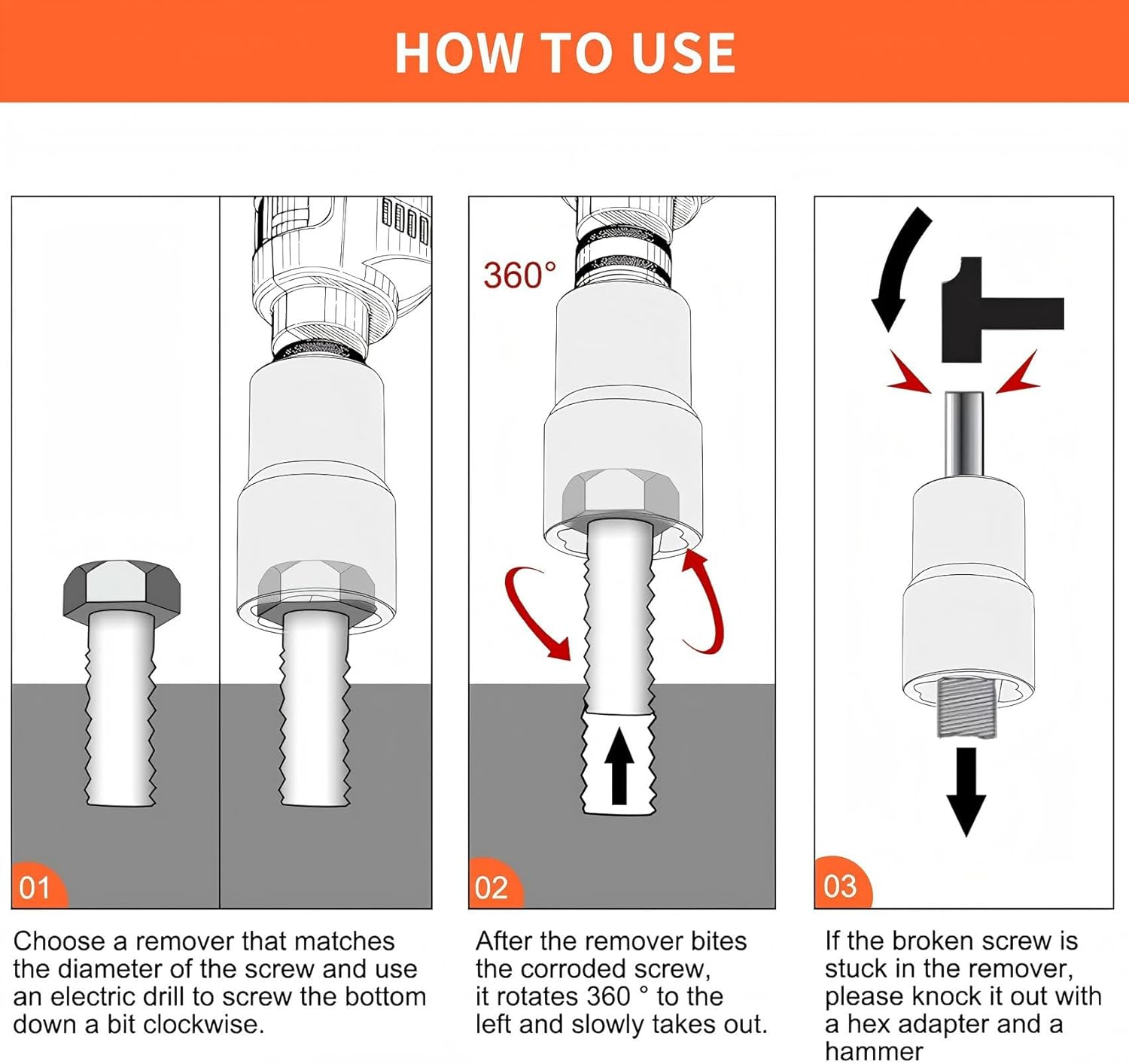 6 PCS Lug Nut Removal Tool, 1/2-Inch Drive Impact Twist Socket Set & Bolt Extractor Set, Wheel Lock Removal Kit for Removing Damaged, Frozen, Rusted, Nuts & Screws, Cr-Mo Steel image number 1