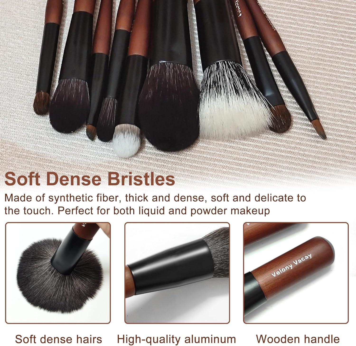 Mini Makeup Brush Set, 9 Full Face Mini Travel Make up Brushes Set, Synthetic & Natural Hair Makeup Brushes for Blush, Eyeshadow, Conceal, Eyebrow Brush, with a Compact Brush Case