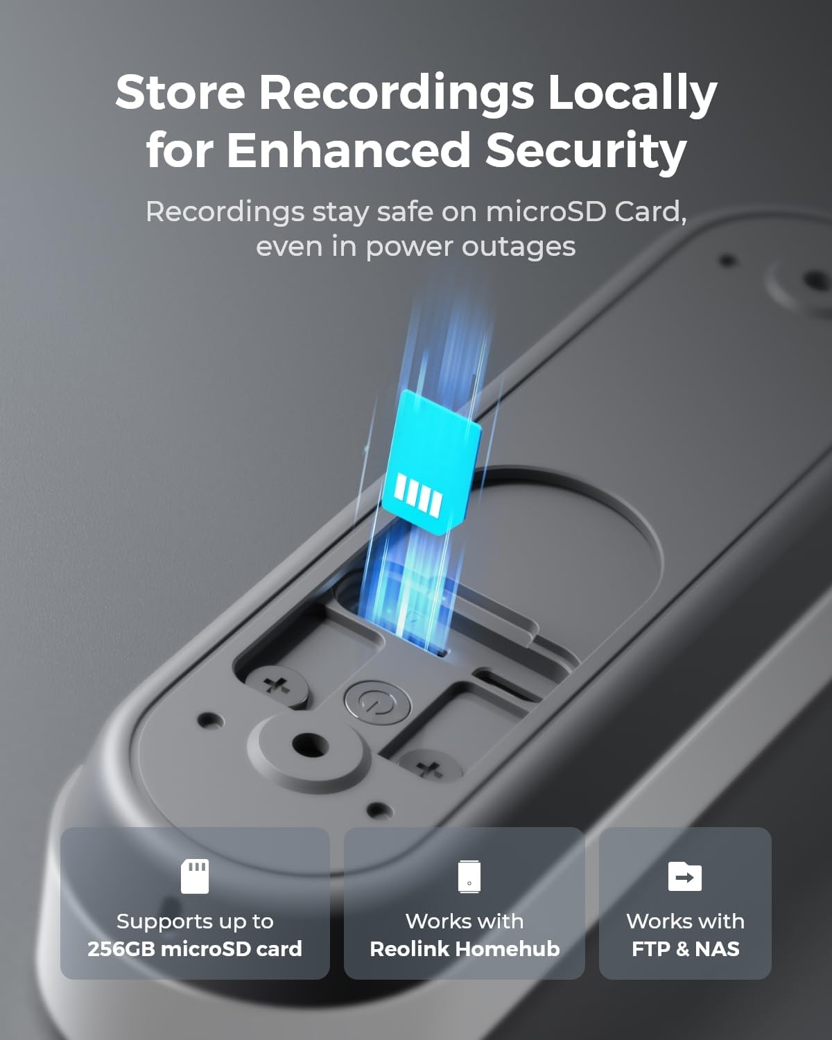 REOLINK Battery Video Doorbell Camera, 2K 150&deg;X150&deg; Head-To-Toe View, 2.4/5 Ghz Wifi, Person/Vehicle/Package Detection, Battery/Wired Powered,Two-Way Talk, No Monthly Fees (Chime Not Included)-White image number 2