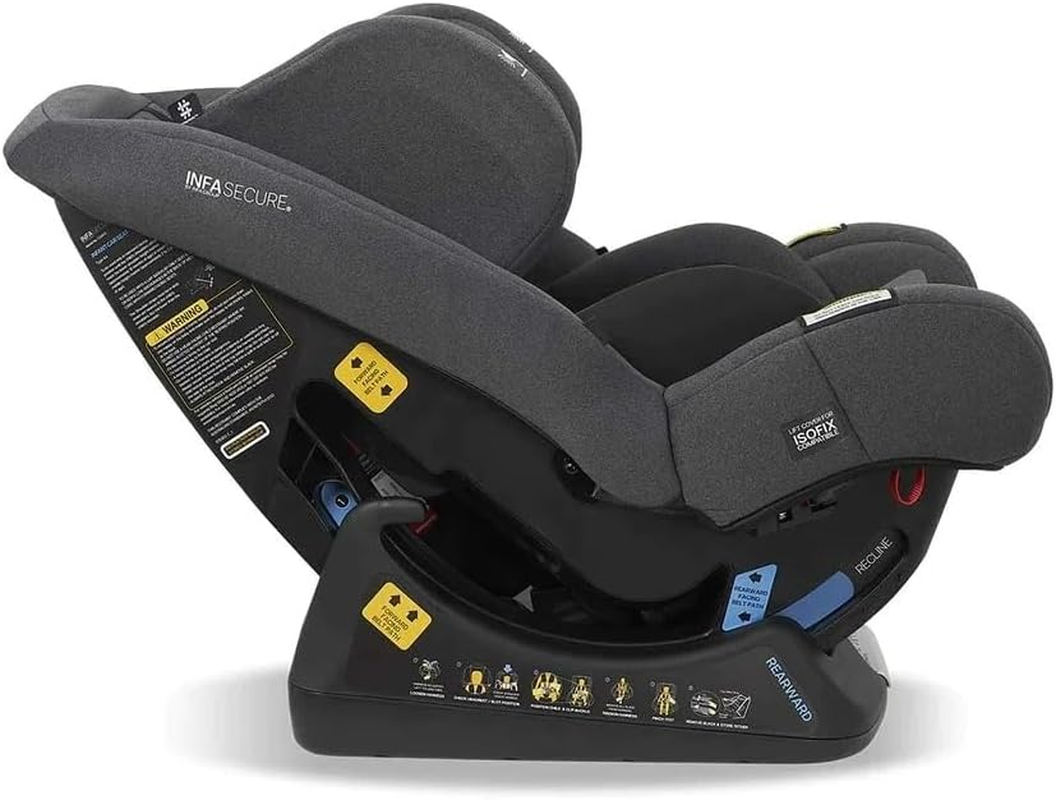 Infasecure Momentum Go Car Seat (Black Fleck) - Isofix (Birth to 4 Years)