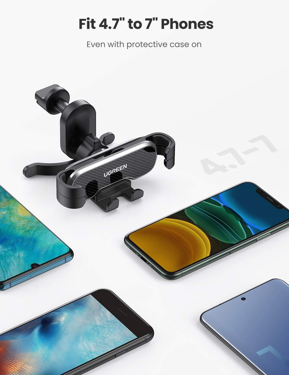 UGREEN 80871 Gravity Phone Holder for Car with Hook image number 3