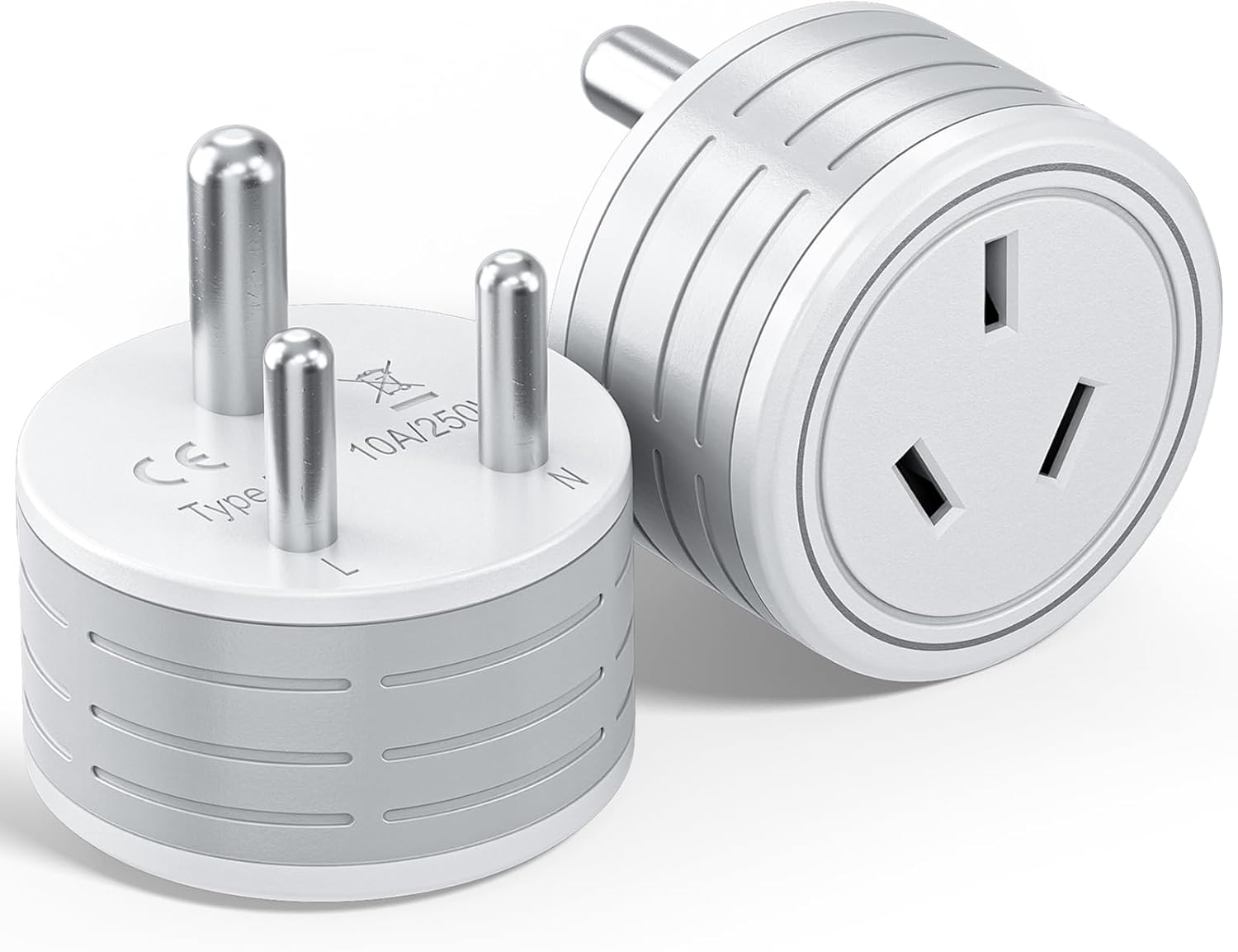 India Travel Adapter - AU to India Universal Travel Plug, in to AU International Power Adapters, India to Australia Travel Power Plug Type-D Adapter for Sri Lanka, Maldives, Nepal, Pakistan (2-Pack) image number 1