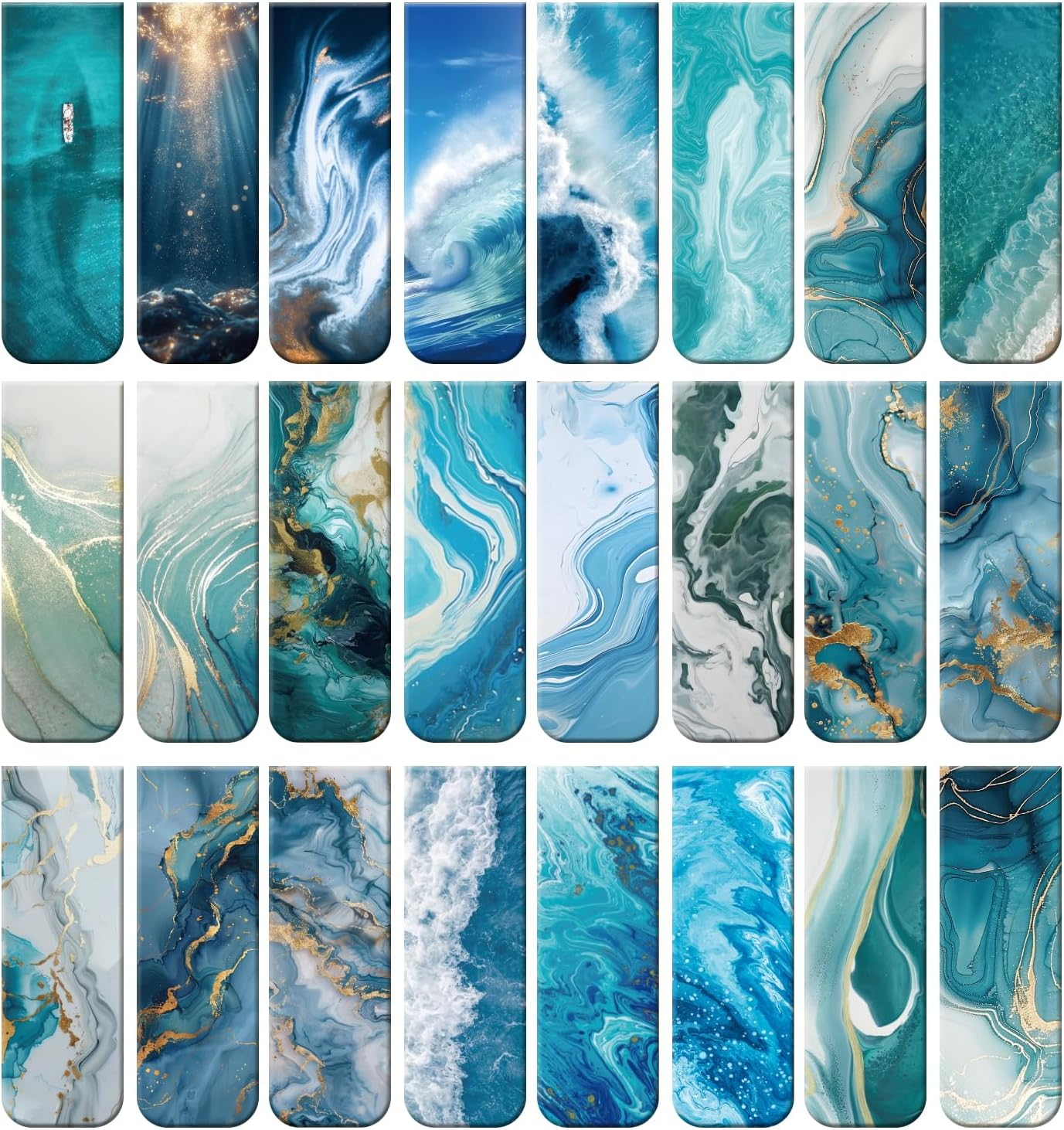 PQCLXUYA 12 Pcs Space Moon Magnetic Bookmarks,Magnet Page Markers for Book Lovers, Kids Teens Students Teachers Reading School Library Office Accessories 12 Styles (Space Moon) image number 3