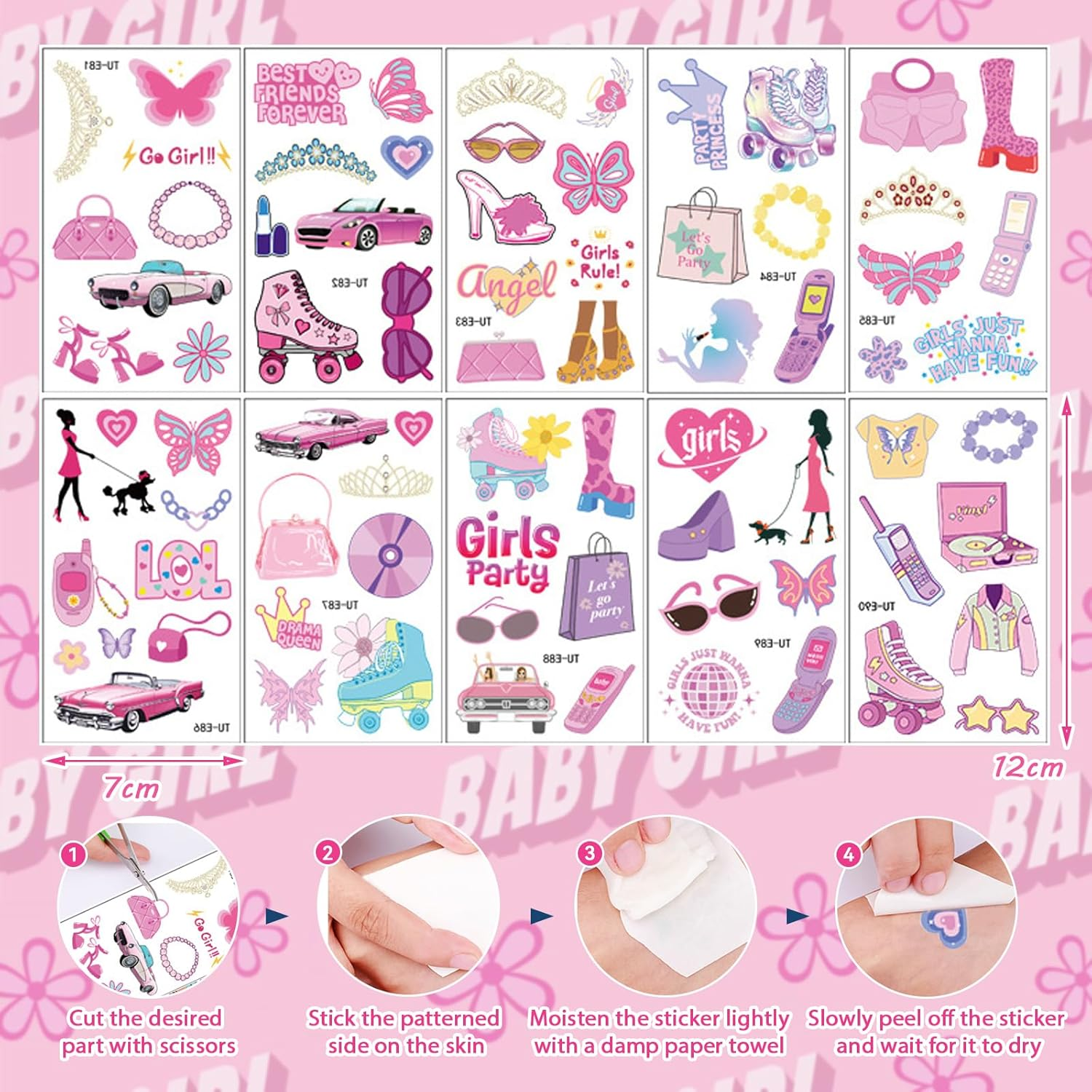 Barbi_E Party Bag Fillers for Kids Boys Girls, 42Pcs Barbi_E Assorted Toys Pinata Filler with Slap Bands Gift Bags Stickers Keychains Trick & Treat Goody Bag Fillers for Christmas Party image number 5