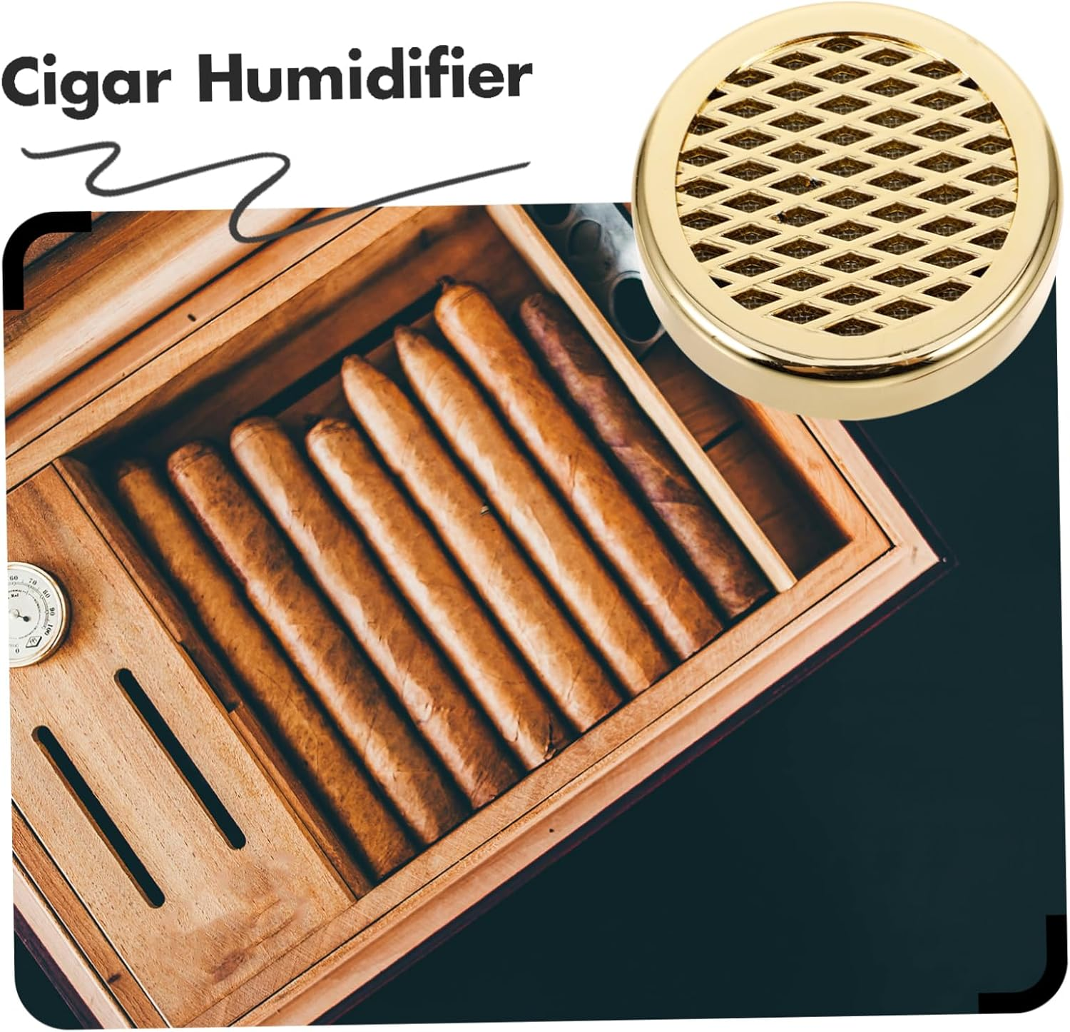 GOOHOCHY round Humidor Humidifier Sponge for Cigar Box Reusable Humidify Piece Maintains Optimal Humidity Fits Cigar Sizes image number 1