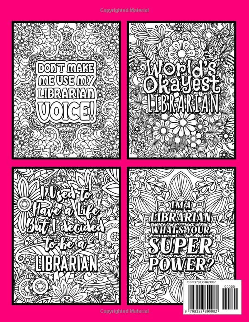 Librarian Coloring Book for Adults: a Relatable & Funny Librarian Appreciation Gift for Women & Men to Relieve Stress image number 1